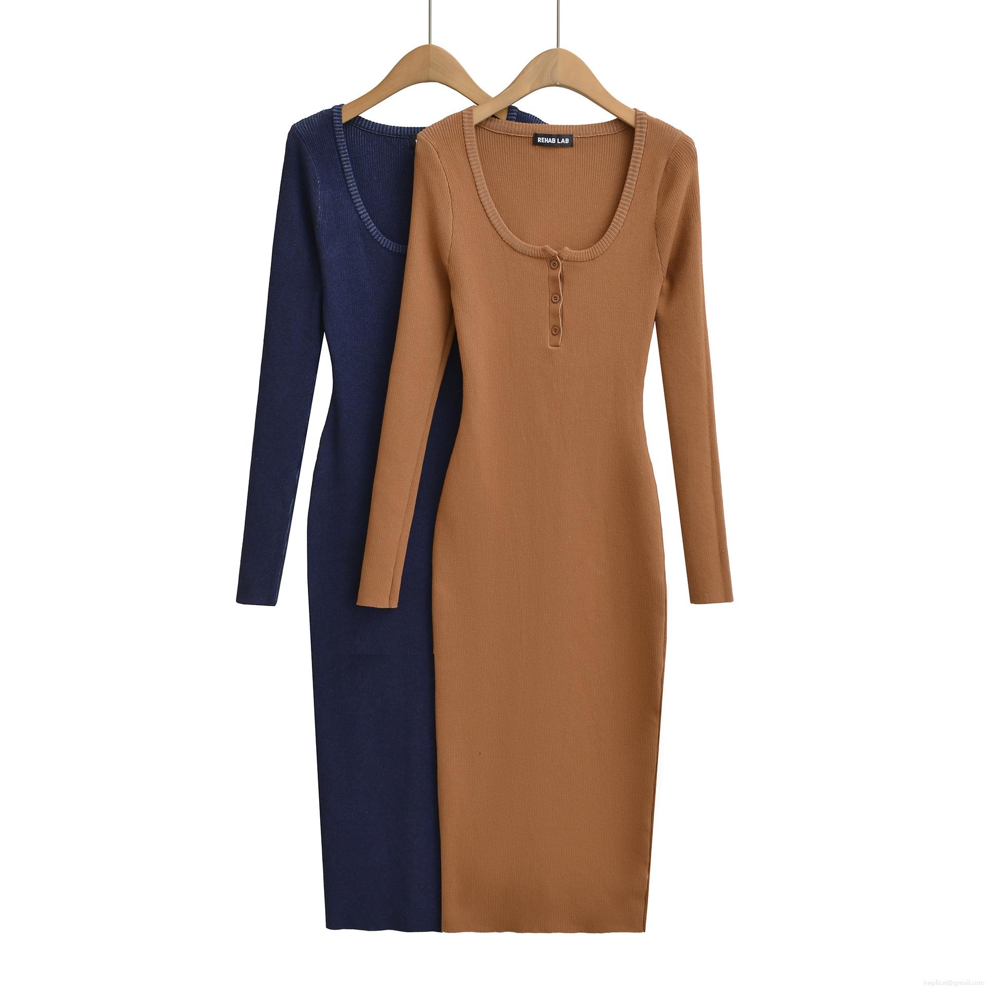 Women's Long Sleeve Ribbed Knit Midi Dress Henley U-Neck Button Slim Fit Bodycon Cotton Blend Casual Solid Color Elegant Pencil Dress Women's Long Sleeve Ribbed Knit Midi Dress Henley U-Neck Button Slim Fit Bodycon Cotton Blend Casual Solid Color Elegant Pencil Dress