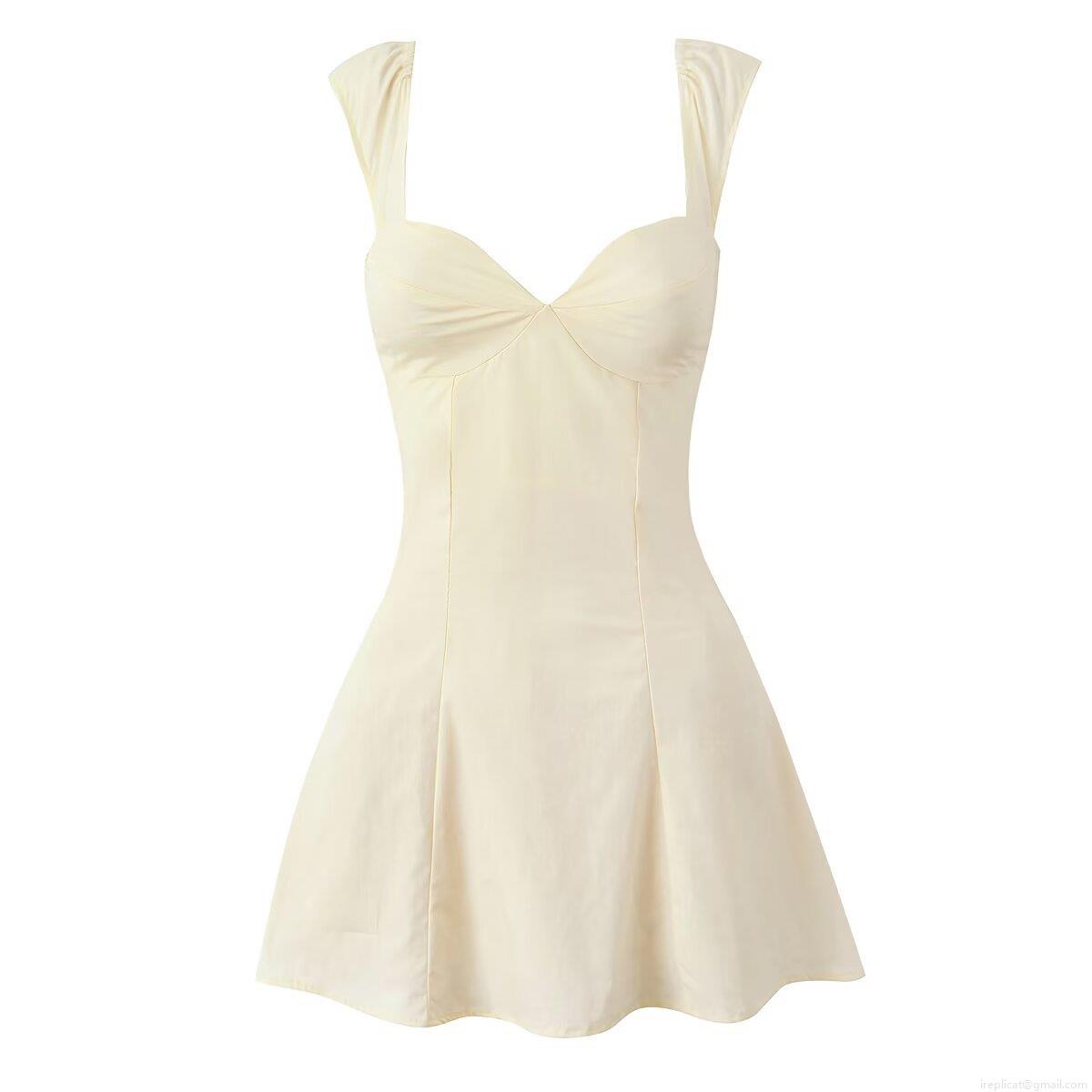 Women's Sexy Backless Lace Up Slip Dress Summer Sleeveless A-Line Midi Dress Cream White Nylon Spandex Bodycon Cocktail Party Dress For Women Women's Sexy Backless Lace Up Slip Dress Summer Sleeveless A-Line Midi Dress Cream White Nylon Spandex Bodycon Cocktail Party Dress For Women