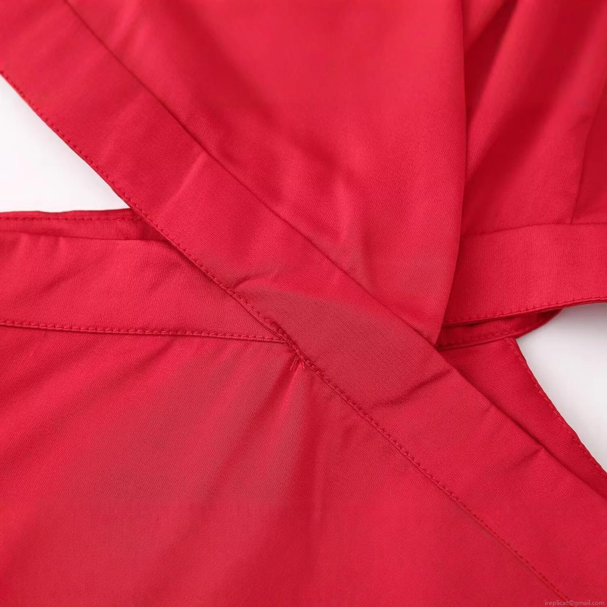 Women\'s Sexy Red Backless Hollow Out Cami Midi Dress Cross Strap Cutout Side Slit Satin Polyester Dress For Party Club Night Out Summer Streetwear