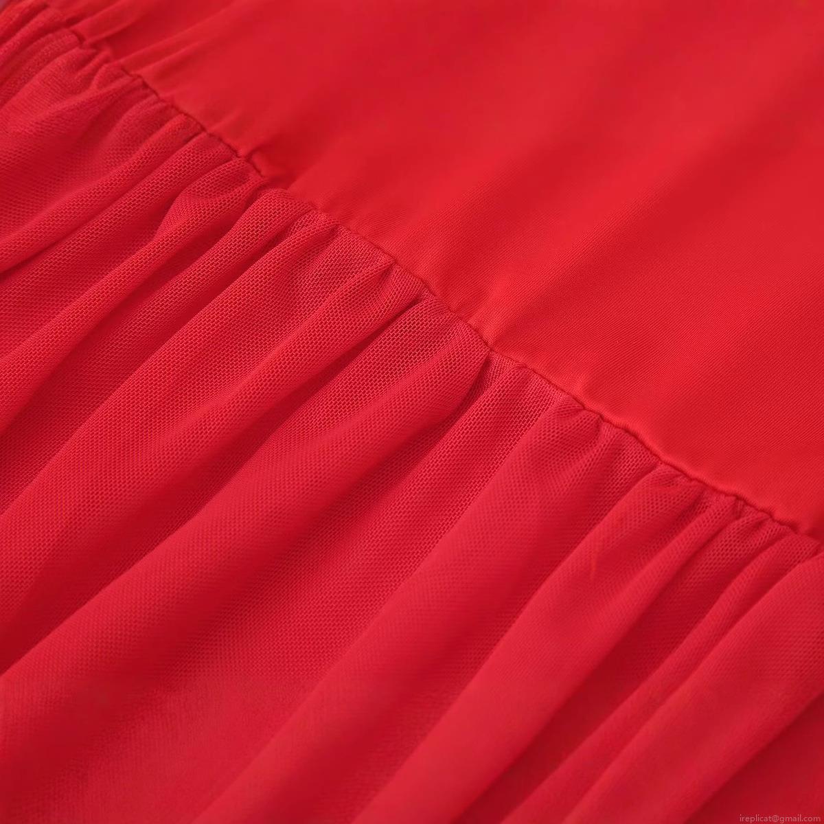 Women\'s Sexy Ruched Bodycon Midi Dress Sleeveless High Neck Mesh Patchwork Solid Red Polyester Dress For Party Club Night Out