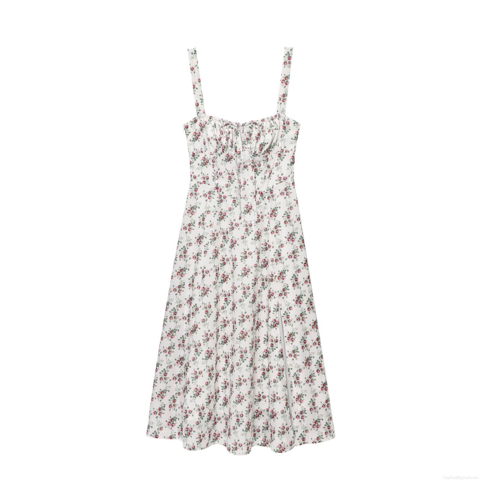 Women's Summer Floral Print Cami Dress Sexy Backless Lace Up Slit Midi Slip Dress Slim Fit A-Line Streetwear Party Club Polyester Dress Women's Summer Floral Print Cami Dress Sexy Backless Lace Up Slit Midi Slip Dress Slim Fit A-Line Streetwear Party Club Polyester Dress