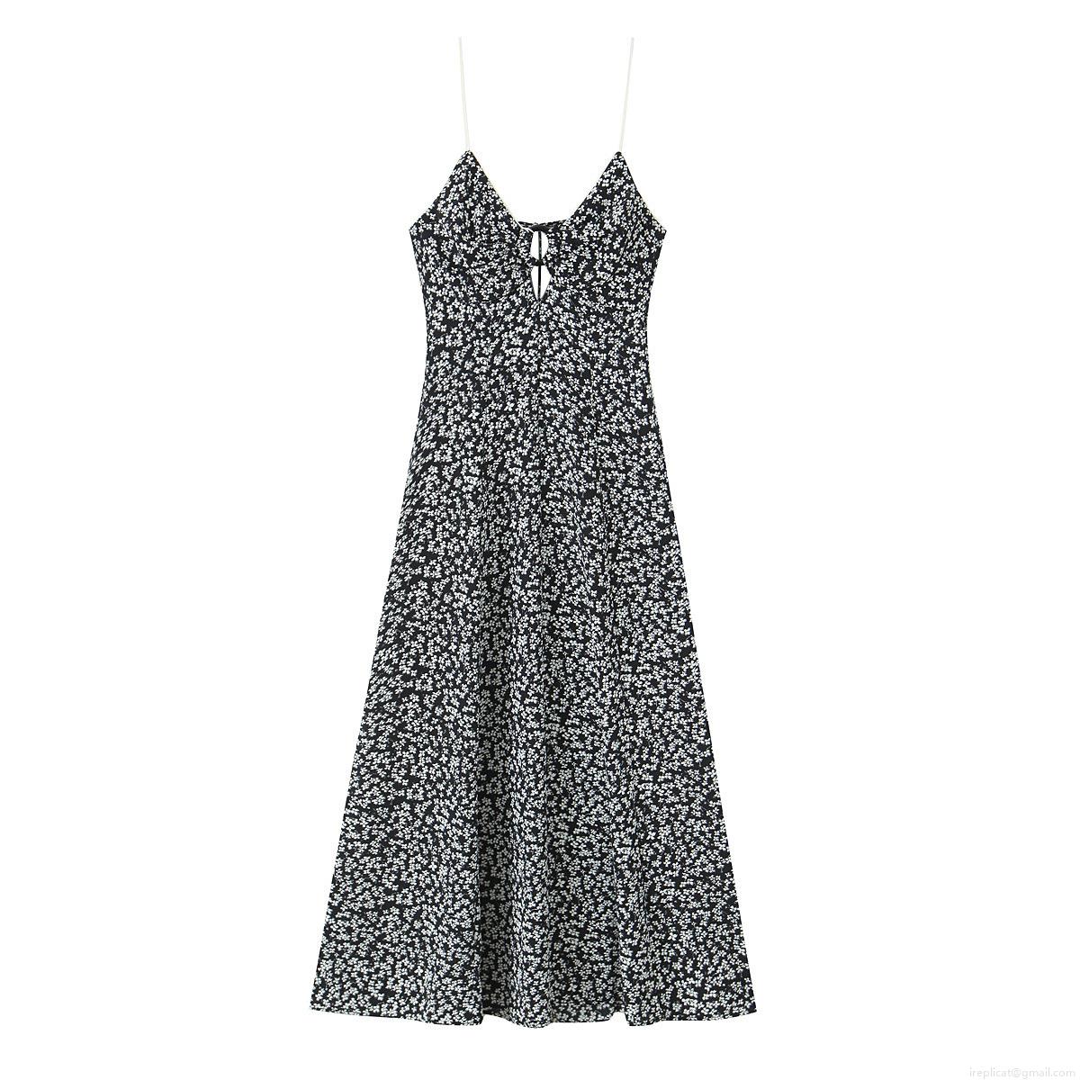 Women's Sexy Floral Midi Cami Dress Backless V-Neck A-Line Polyester Street Style Tie-Front Cutout Evening Party Vacation Sundress Women's Sexy Floral Midi Cami Dress Backless V-Neck A-Line Polyester Street Style Tie-Front Cutout Evening Party Vacation Sundress