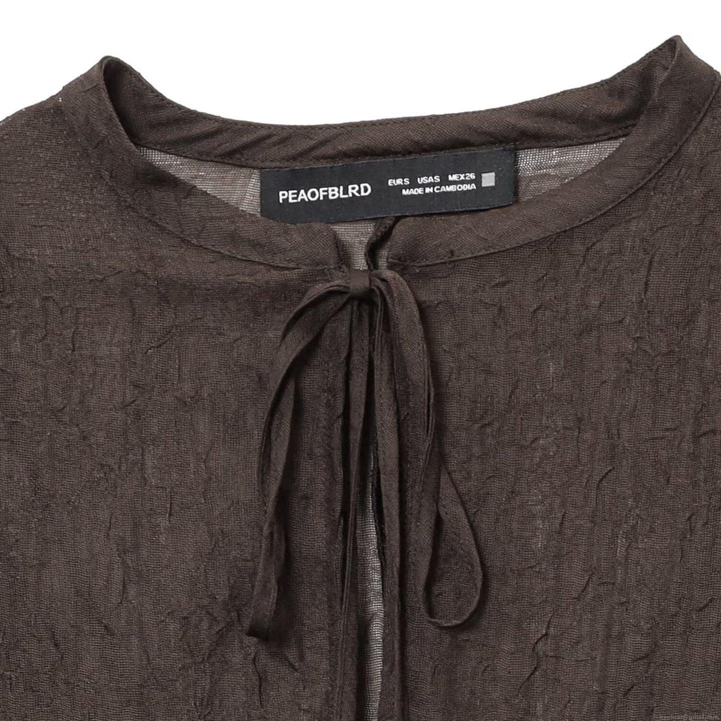 Women\'s Vintage Irregular Hem Midi Dress Western Style Batwing Bell Sleeve Ruffle Tie Waist Wrinkled Solid Color Polyester Dress For Party Streetwear