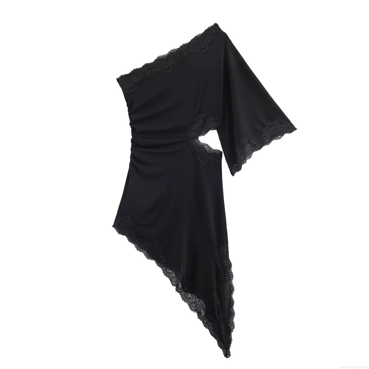 Women's Sexy One Shoulder Asymmetrical Lace Midi Dress Hollow Out Cut Out Bodycon Sleeveless Spicy Girl Style Party Evening Slim Fit Polyester Dress Women's Sexy One Shoulder Asymmetrical Lace Midi Dress Hollow Out Cut Out Bodycon Sleeveless Spicy Girl Style Party Evening Slim Fit Polyester Dress