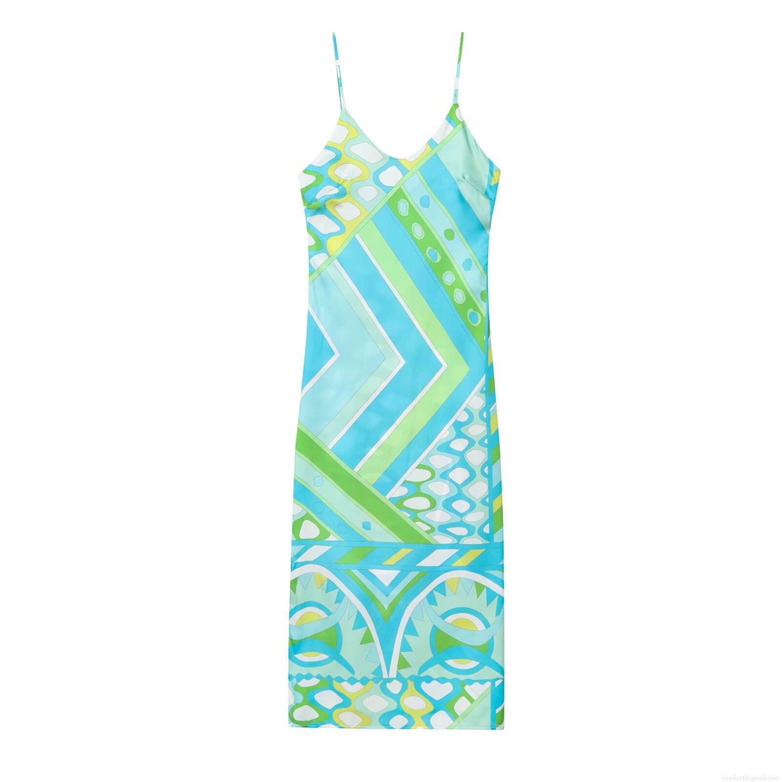 Women Sexy Backless Cami Dress Abstract Geometric Print V Neck Slim Fit Polyester Satin Midi Dress For Summer Vacation Party Elegant Lady Sundress Women Sexy Backless Cami Dress Abstract Geometric Print V Neck Slim Fit Polyester Satin Midi Dress For Summer Vacation Party Elegant Lady Sundress