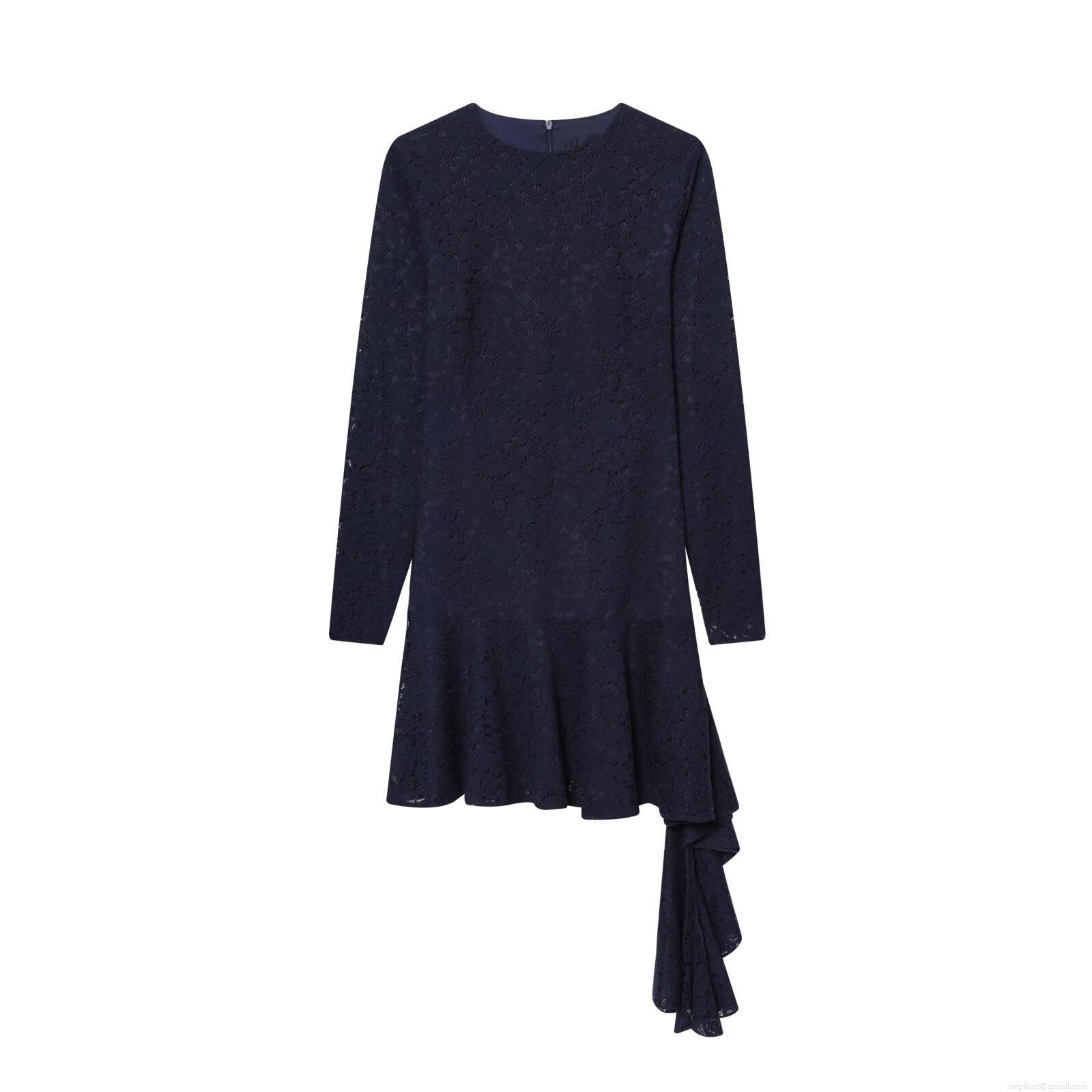 Women Elegant Lace Layered Midi Dress Long Sleeve Irregular Ruffle Hem Bodycon Dresses For Evening Party Wedding Guest Lady Fashion Dress Women Elegant Lace Layered Midi Dress Long Sleeve Irregular Ruffle Hem Bodycon Dresses For Evening Party Wedding Guest Lady Fashion Dress