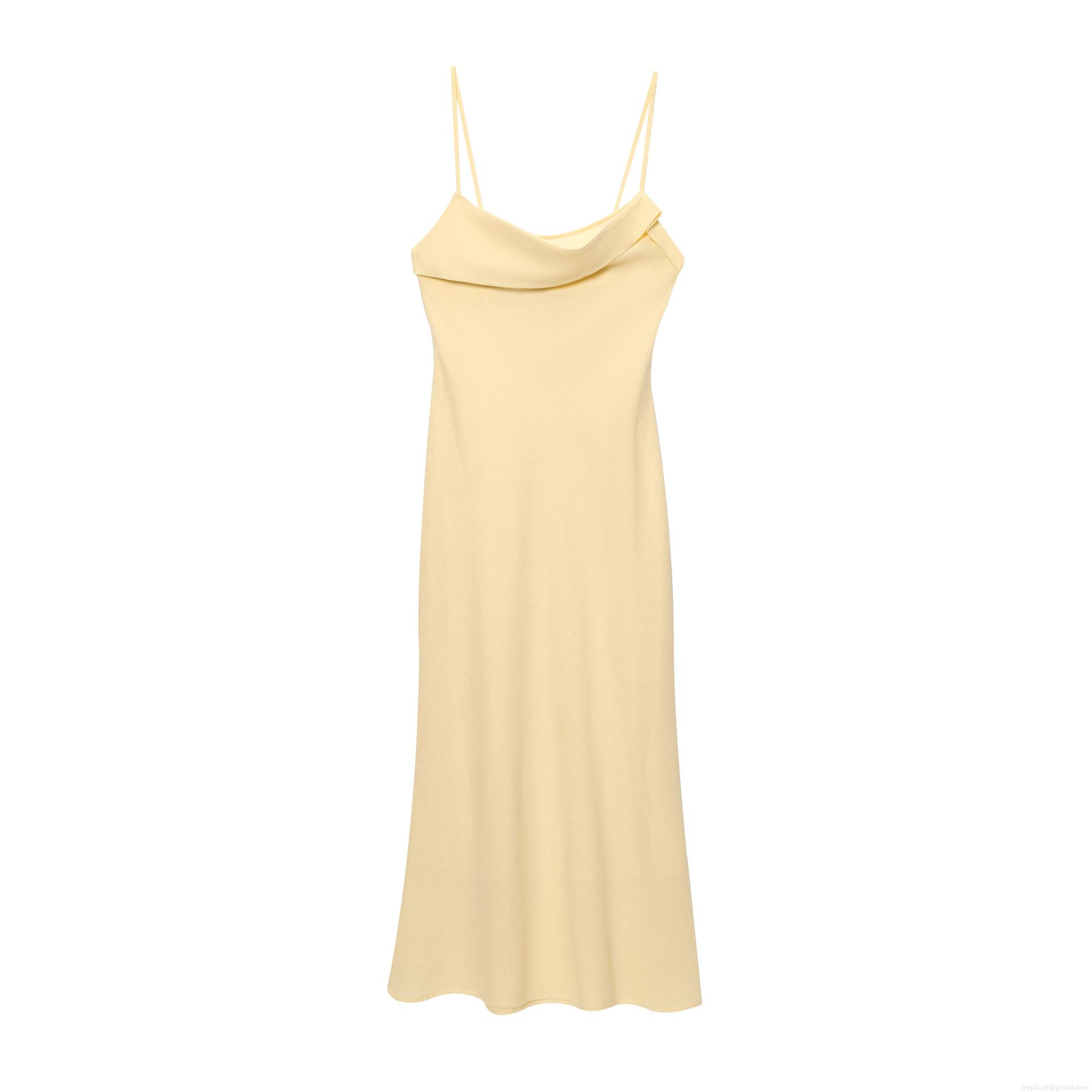 Women's Elegant Midi Slip Dress Slub Cotton Linen Blend Cowl Neck Spaghetti Strap Backless Tie-Up Solid Color Minimalist Summer Party Vacation Dress Women's Elegant Midi Slip Dress Slub Cotton Linen Blend Cowl Neck Spaghetti Strap Backless Tie-Up Solid Color Minimalist Summer Party Vacation Dress