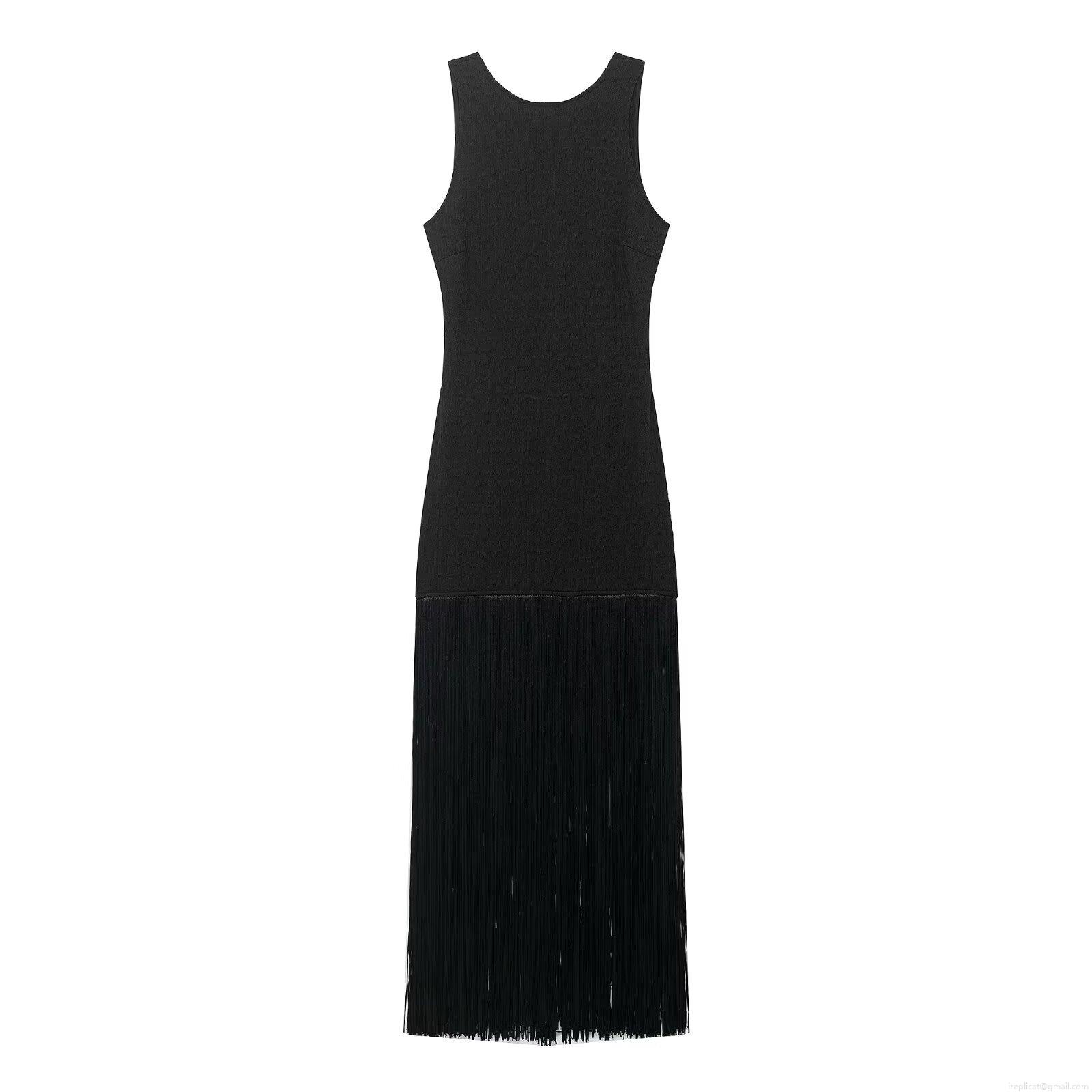 Women's Sexy Sleeveless Tassel Fringe Dress Slim Fit Backless Bodycon Mid-Length Evening Party Resort Polyester Clubwear Women's Sexy Sleeveless Tassel Fringe Dress Slim Fit Backless Bodycon Mid-Length Evening Party Resort Polyester Clubwear