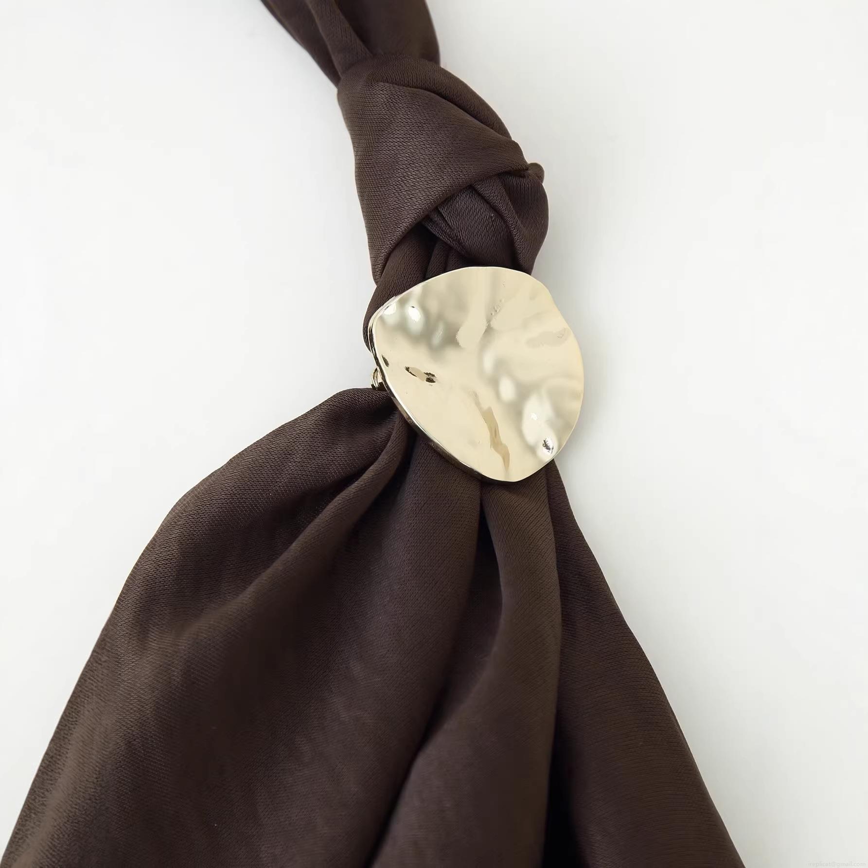 Sexy Cowl Neck Halter Satin Midi Dress Asymmetric Backless Ruched Bodycon Party Evening Coffee Brown Slip Dress with Metal Ring Decoration