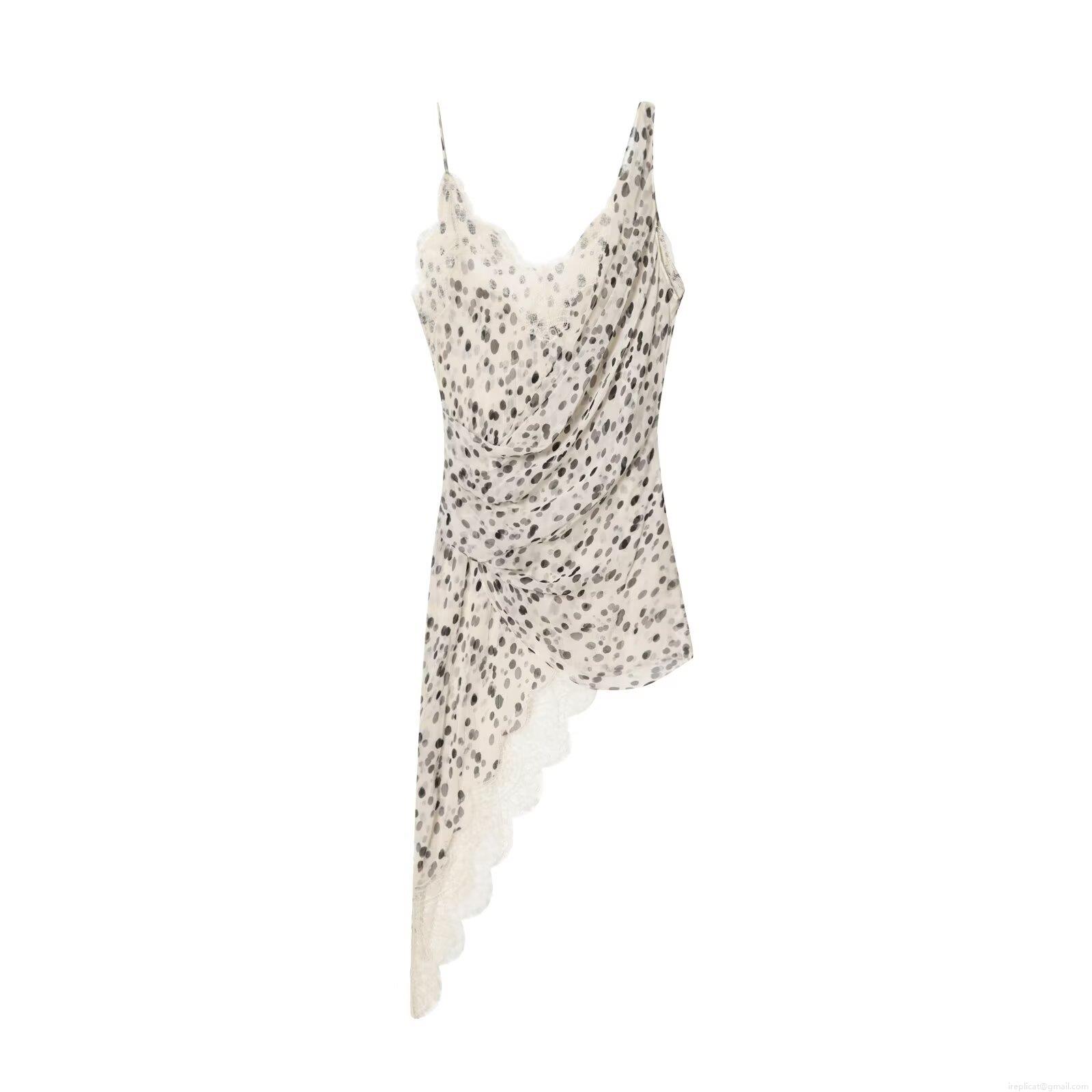 Sexy Women Lingerie Style Camisole Midi Dress Polyester Lace Patchwork Polka Dot Asymmetric Hem V-Neck Spaghetti Strap Summer Streetwear Dress Sexy Women Lingerie Style Camisole Midi Dress Polyester Lace Patchwork Polka Dot Asymmetric Hem V-Neck Spaghetti Strap Summer Streetwear Dress