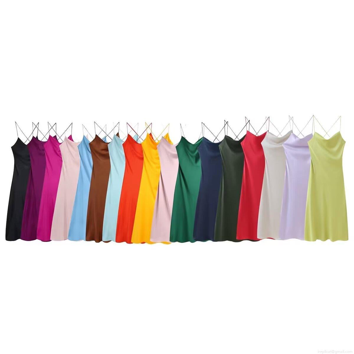 Women's Sexy Cowl Neck Satin Slip Dress Sleeveless Backless Crossover Straps Midi Dress Evening Party Cocktail Clubwear Bodycon Dress Women's Sexy Cowl Neck Satin Slip Dress Sleeveless Backless Crossover Straps Midi Dress Evening Party Cocktail Clubwear Bodycon Dress