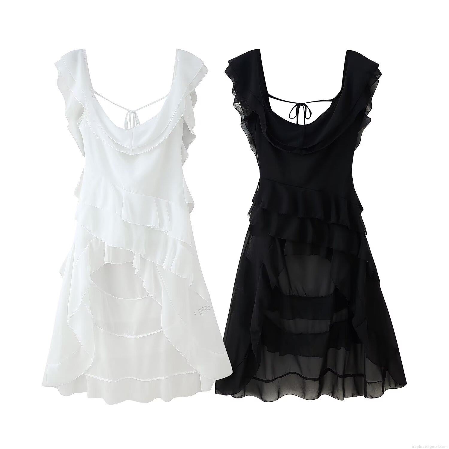 Women's Off-Shoulder Ruffle Tiered Chiffon Midi Dress Backless Irregular Hem Slit Sexy Evening Party Summer Polyester Dress Women's Off-Shoulder Ruffle Tiered Chiffon Midi Dress Backless Irregular Hem Slit Sexy Evening Party Summer Polyester Dress