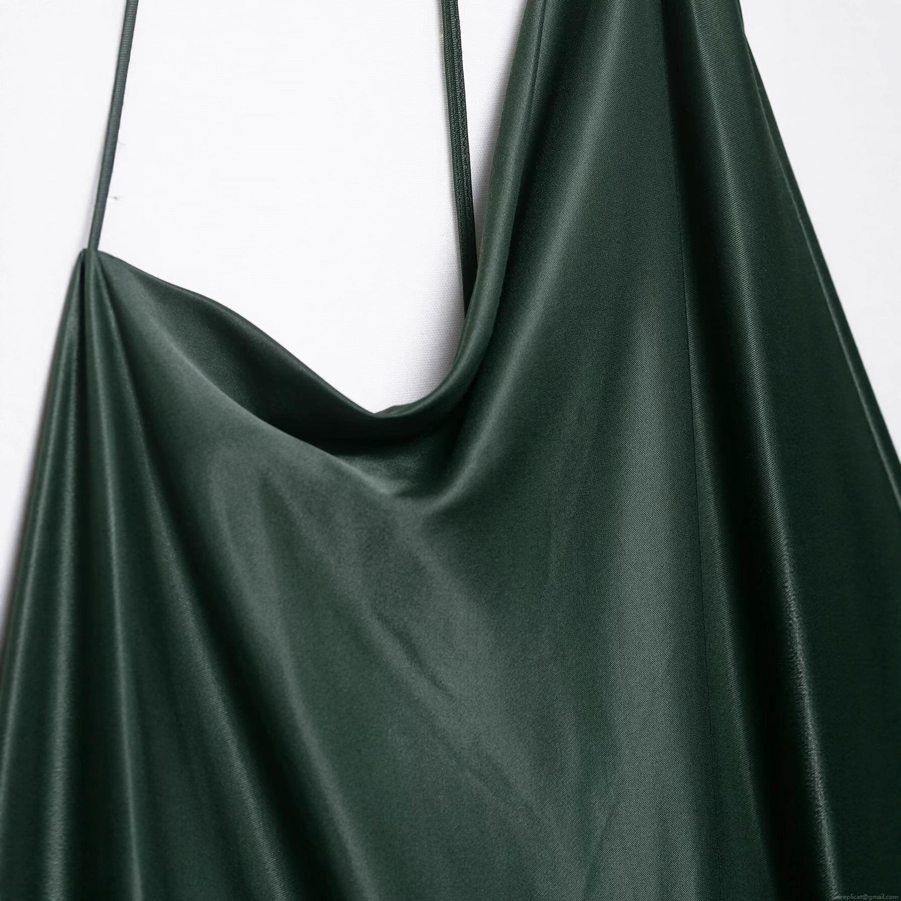 Women\'s Elegant Dark Green Satin Maxi Dress Asymmetrical Hem Cowl Neck Spaghetti Strap Backless Slip Dress For Evening Party Wedding Guest Fall Fashion