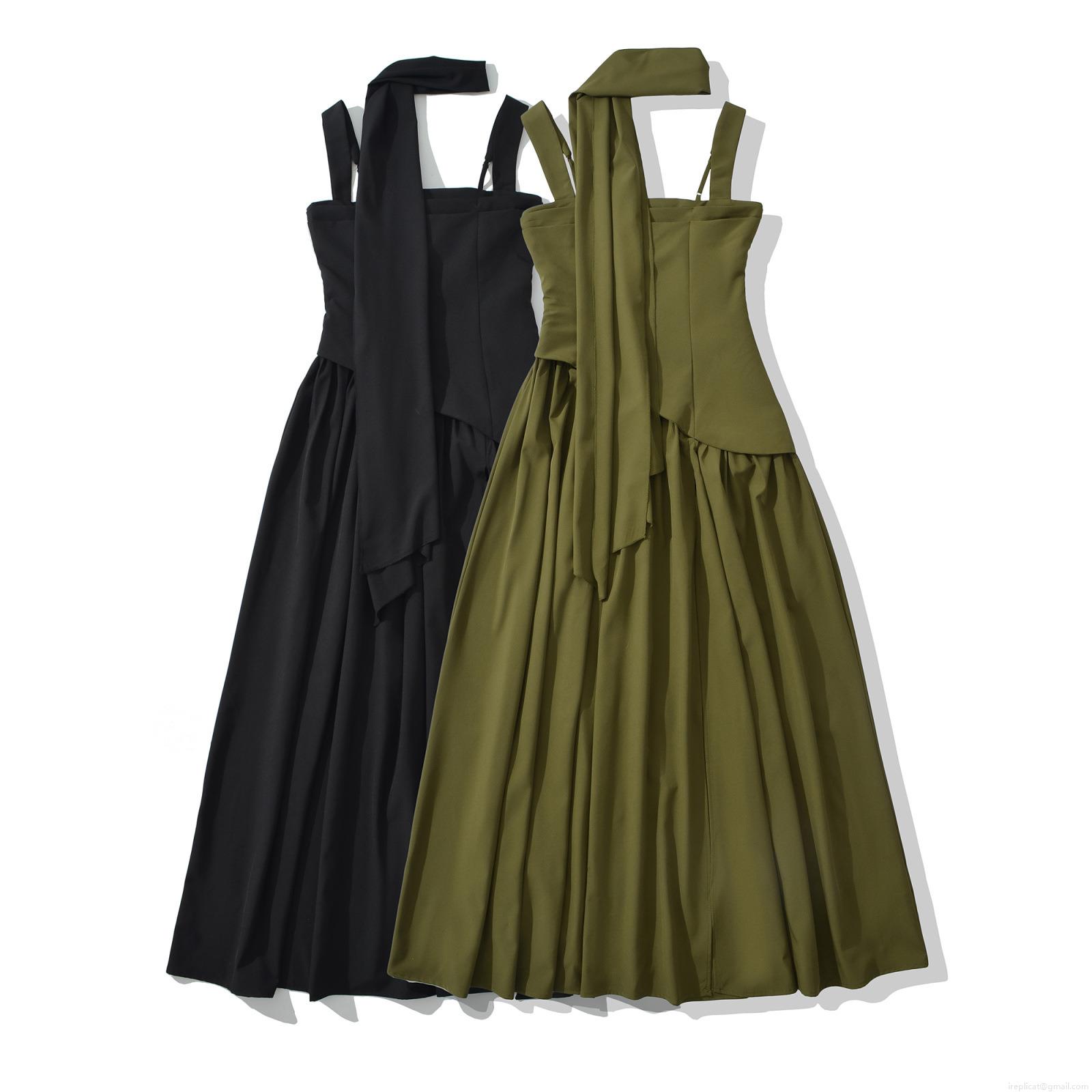 Women's Sexy Backless Halter Neck Midi Dress Sleeveless Pleated Split Tie Back Party Dress Elegant Polyester Spandex Slim Fit Evening Sundress For Women Women's Sexy Backless Halter Neck Midi Dress Sleeveless Pleated Split Tie Back Party Dress Elegant Polyester Spandex Slim Fit Evening Sundress For Women
