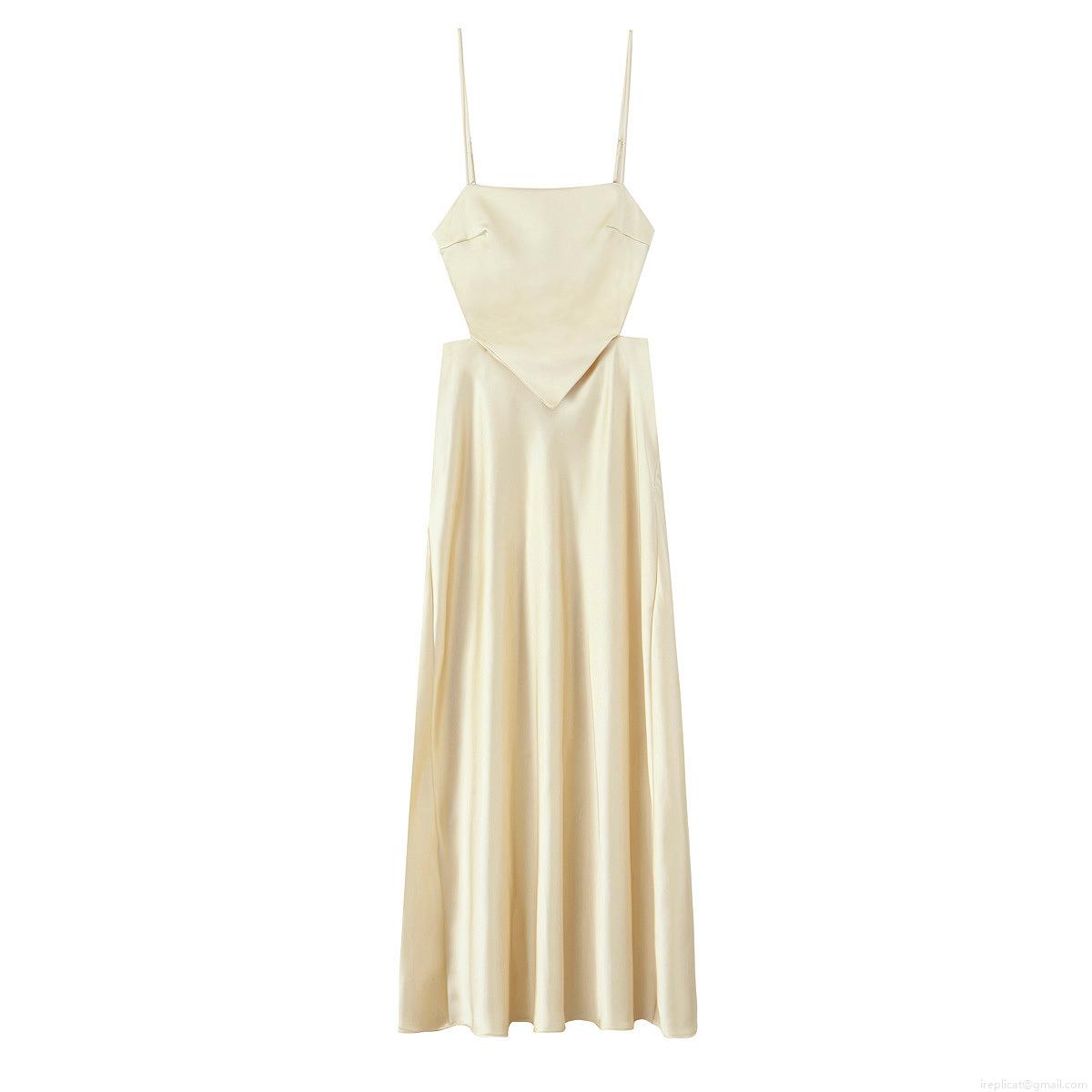 Women's Sexy Backless Satin Cami Dress Elegant Bowknot Cutout Midi Dress Slim Fit Sleeveless Sundress For Summer Party Evening Women's Sexy Backless Satin Cami Dress Elegant Bowknot Cutout Midi Dress Slim Fit Sleeveless Sundress For Summer Party Evening