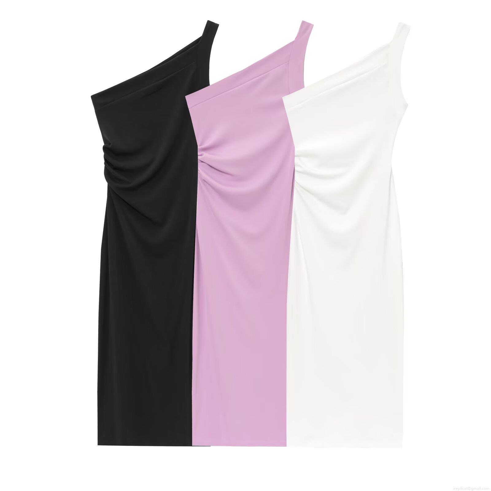 Women's Sexy One Shoulder Midi Dress Elegant Ruched Asymmetrical Bodycon Summer Party Dress Polyester Spandex Knitted Sleeveless Solid Evening Clubwear Women's Sexy One Shoulder Midi Dress Elegant Ruched Asymmetrical Bodycon Summer Party Dress Polyester Spandex Knitted Sleeveless Solid Evening Clubwear