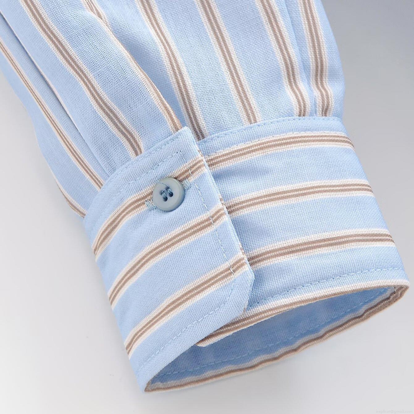 Women\'s Fashion Striped Shirt Dress Elegant Lapel Long Sleeve Midi A-Line Dress With Waist Tie Casual Daily Polyester Dress