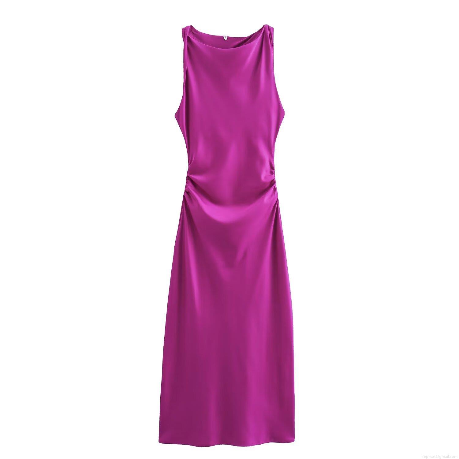 Women's Elegant Satin Cowl Neck Midi Dress Sleeveless Draped Slim Fit Bodycon Cocktail Party Evening Prom Slip Dress Elegant Solid Color Silky Dress Women's Elegant Satin Cowl Neck Midi Dress Sleeveless Draped Slim Fit Bodycon Cocktail Party Evening Prom Slip Dress Elegant Solid Color Silky Dress