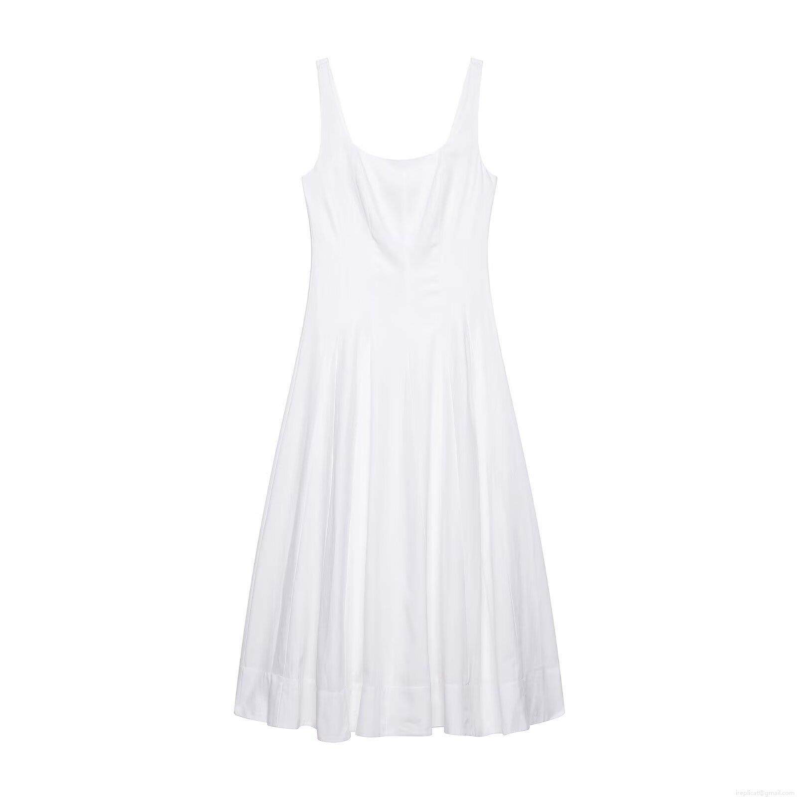 Women's Elegant Minimalist Midi Dress Linen Polyester Blend Sleeveless Sling Side Zipper Solid Color Long Dress For Summer Beach Party Daily Wear Women's Elegant Minimalist Midi Dress Linen Polyester Blend Sleeveless Sling Side Zipper Solid Color Long Dress For Summer Beach Party Daily Wear