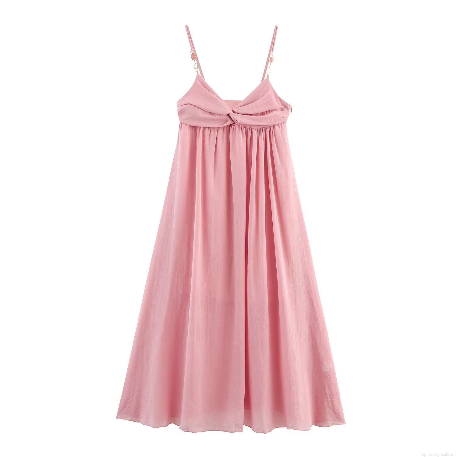 Women Elegant Spaghetti Strap Midi Dress Sexy V Neck Ruched Bodycon Party Evening Pink Long Sundress Casual Summer Clubwear Sleeveless Dress Women Elegant Spaghetti Strap Midi Dress Sexy V Neck Ruched Bodycon Party Evening Pink Long Sundress Casual Summer Clubwear Sleeveless Dress