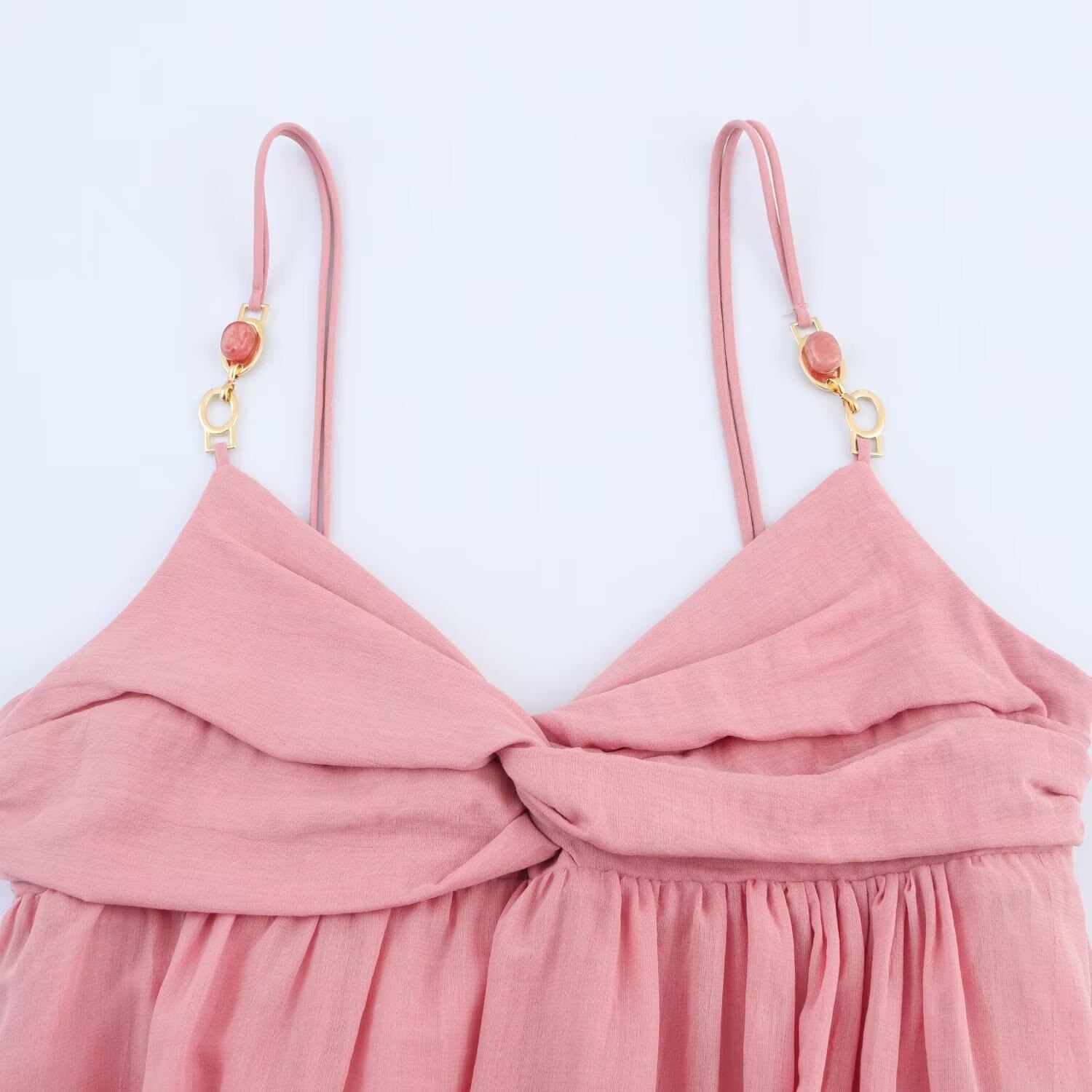 Women Elegant Spaghetti Strap Midi Dress Sexy V Neck Ruched Bodycon Party Evening Pink Long Sundress Casual Summer Clubwear Sleeveless Dress