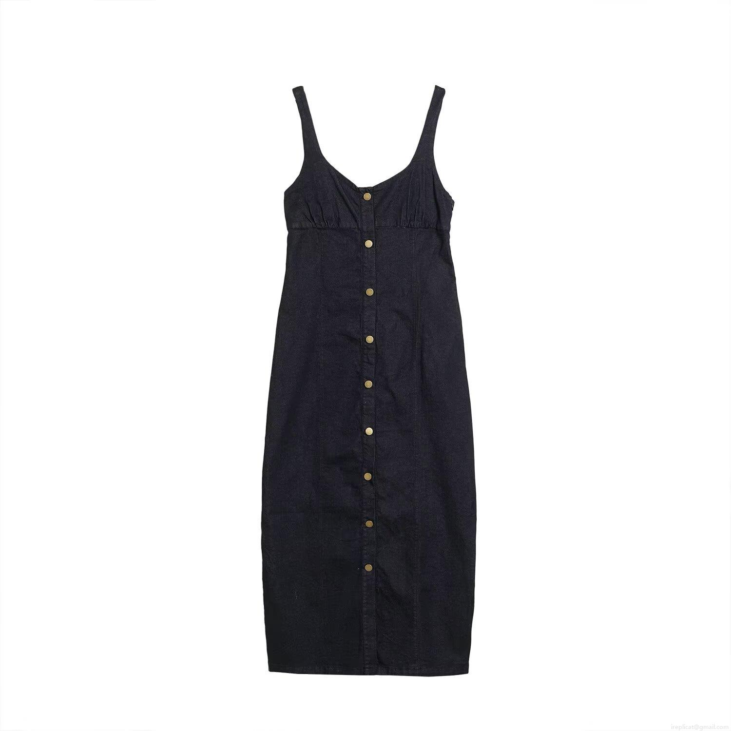 Women Slim Fit Denim Midi Dress Single Breasted Button Down Adjustable Strap Sexy Bodycon Jean Dress For Club Party Night Lady Elegant Summer Wear Women Slim Fit Denim Midi Dress Single Breasted Button Down Adjustable Strap Sexy Bodycon Jean Dress For Club Party Night Lady Elegant Summer Wear