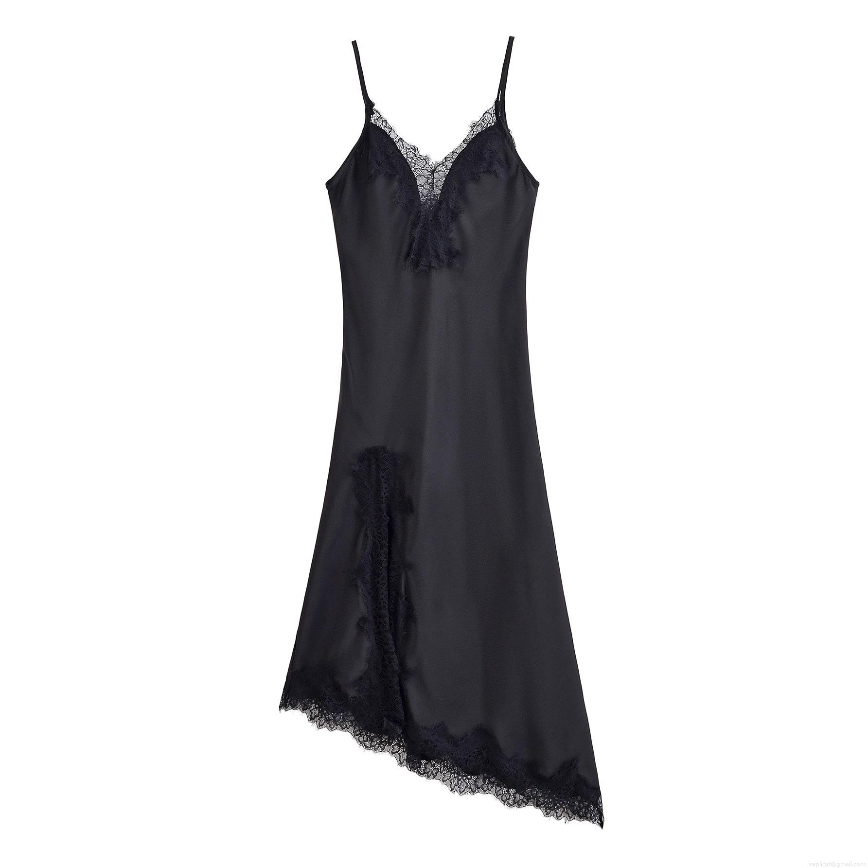 Women Sexy Black Satin Lace Patchwork Slip Dress V Neck Spaghetti Strap Sleeveless Backless Elegant Evening Party Maxi Long Dress For Ladies Women Sexy Black Satin Lace Patchwork Slip Dress V Neck Spaghetti Strap Sleeveless Backless Elegant Evening Party Maxi Long Dress For Ladies