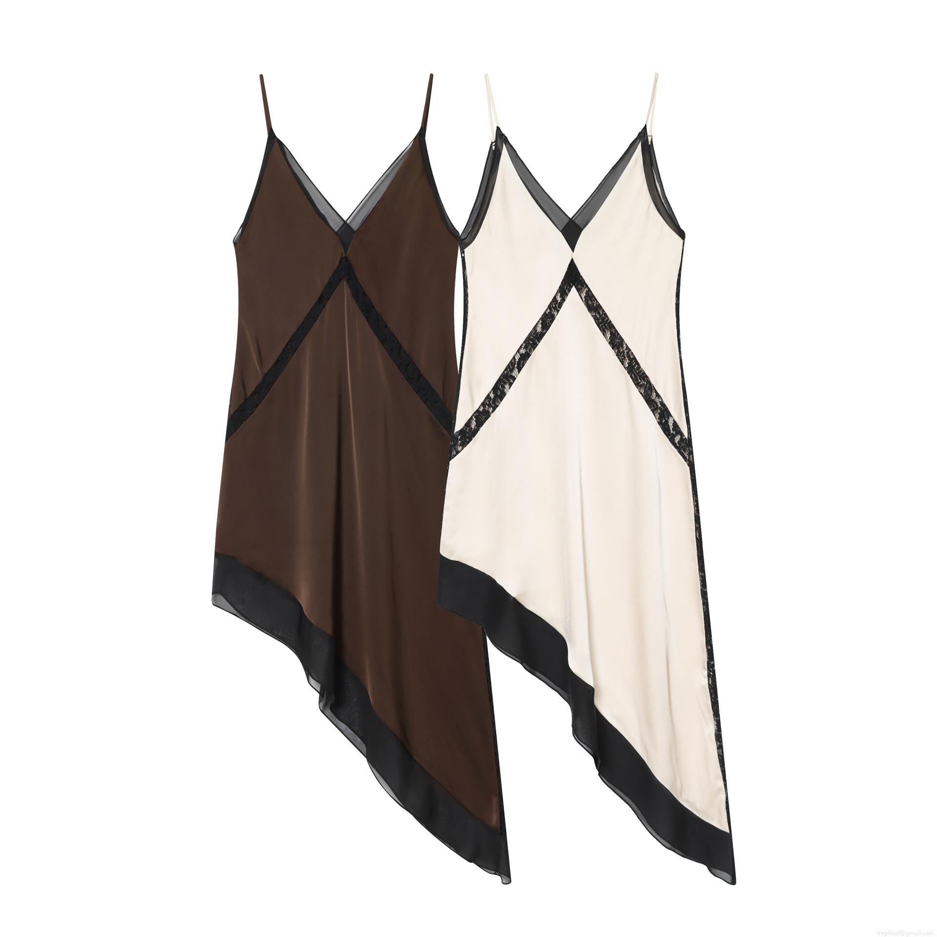 Women's Elegant Satin Cami Dress With Lace Mesh Splicing V-Neck Asymmetric Hem Midi Party Dress Socialite Style Sleeveless Bodycon Slip Dress Women's Elegant Satin Cami Dress With Lace Mesh Splicing V-Neck Asymmetric Hem Midi Party Dress Socialite Style Sleeveless Bodycon Slip Dress