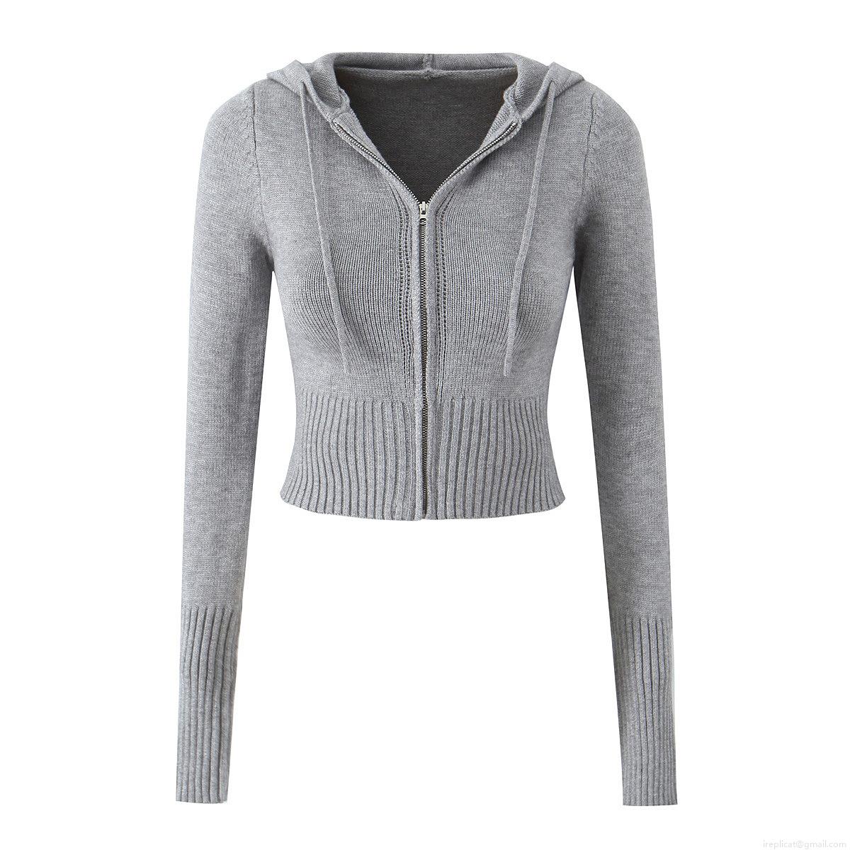 Women\'s Knit Lounge Set Zip Up Hooded Crop Top And Flare Legging Pants High Elastic Solid Color Ribbed Tracksuit Two Piece Outfits For Winter Autumn Streetwear