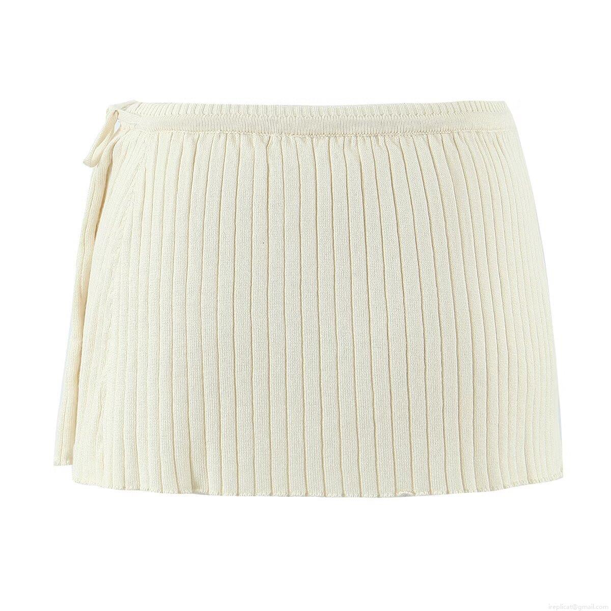 Women\'s 5-Piece Knit Lounge Set 60% Viscose Ribbed Cardigan Camisole Shorts Skirt And Trousers Autumn Solid Color Soft Streetwear Outfit