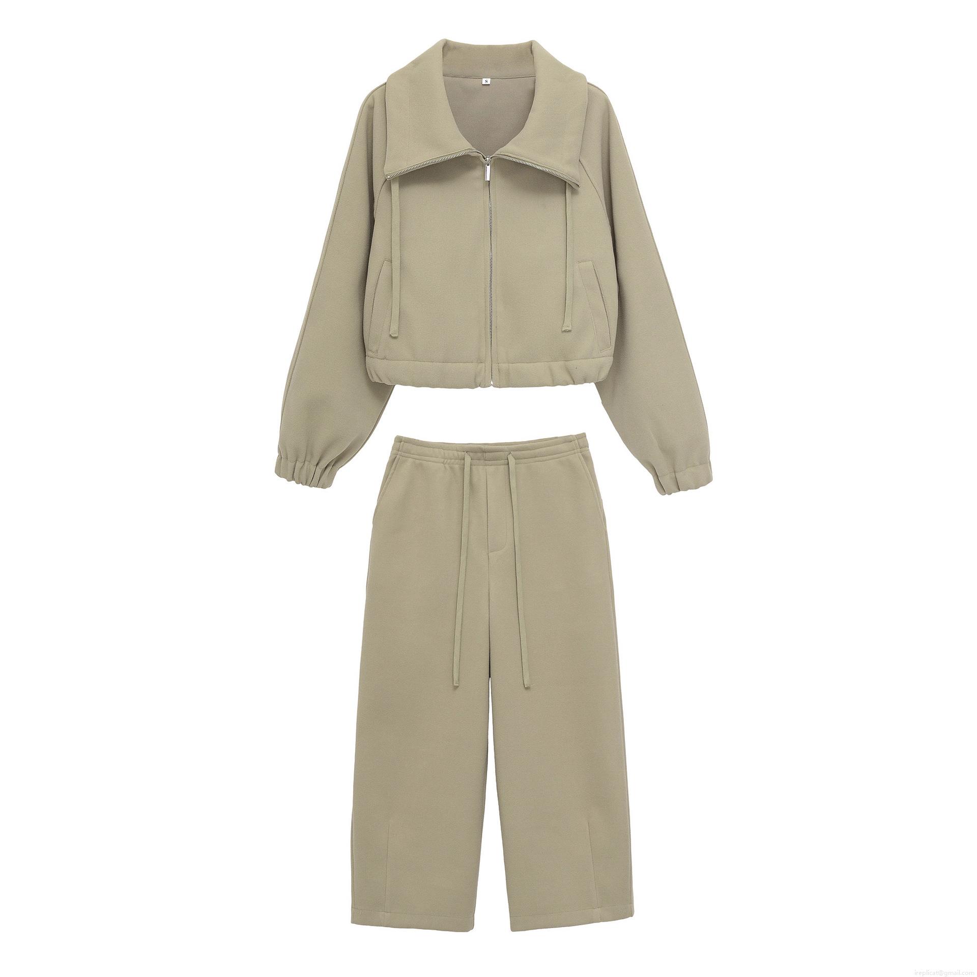 Women's 2-Piece Sweatshirt Sweatpants Set Casual Zip Up Lapel Long Sleeve Top and High Waist Wide Leg Pants with Side Split Soft Loungewear Tracksuit for Spring Autumn Women's 2-Piece Sweatshirt Sweatpants Set Casual Zip Up Lapel Long Sleeve Top and High Waist Wide Leg Pants with Side Split Soft Loungewear Tracksuit for Spring Autumn