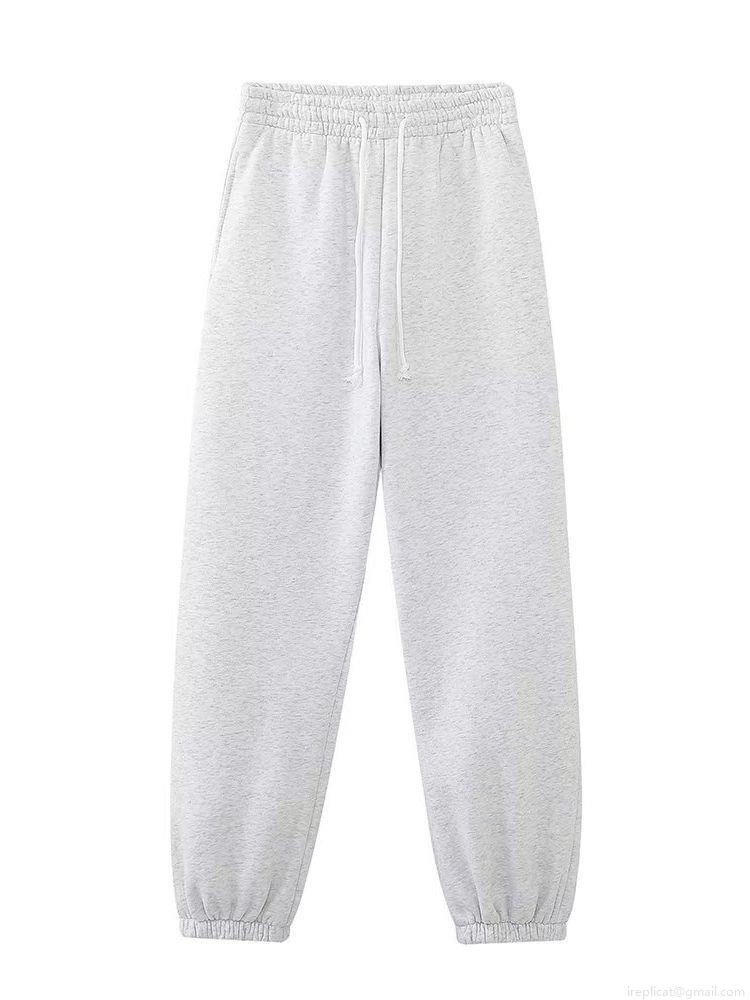 Women\'s Casual Solid Color 2 Piece Sweatshirt Set Long Sleeve Cropped Round Neck Pullover And Drawstring Jogger Sweatpants Loungewear Outfits For Fall Spring