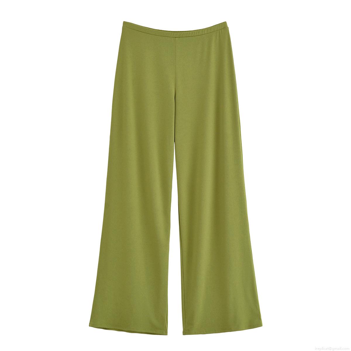 Women\'s Summer Two Piece Set Asymmetric Pleated Sleeveless Top And Wide Leg Pants Casual Streetwear Polyester Blend Outfits For Women
