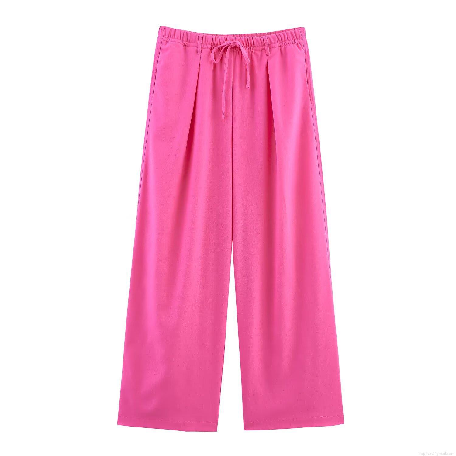 Women\'s Asymmetric Cloak Top and Wide Leg Pants Set Solid Color Polyester V-Neck Batwing Sleeve Streetwear Casual Summer Two-Piece Outfit