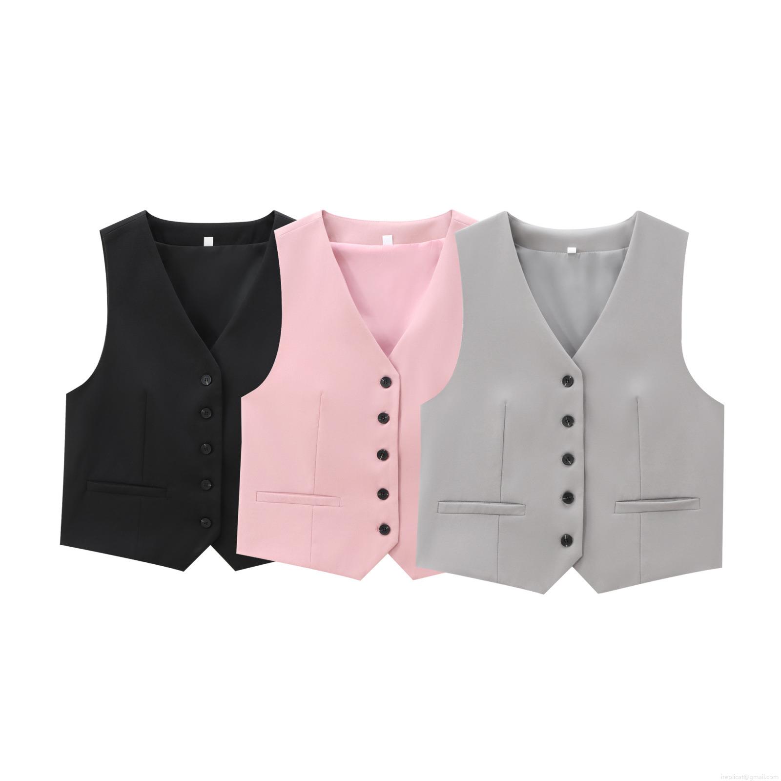 Women\'s Business Suit Set Elegant V-Neck Single-Breasted Waistcoat High Waist Wide Leg Pleated Trousers Office Commuter Wear Plain Polyester Spandex Women\'s Business Suit Set Elegant V-Neck Single-Breasted Waistcoat High Waist Wide Leg Pleated Trousers Office Commuter Wear Plain Polyester Spandex