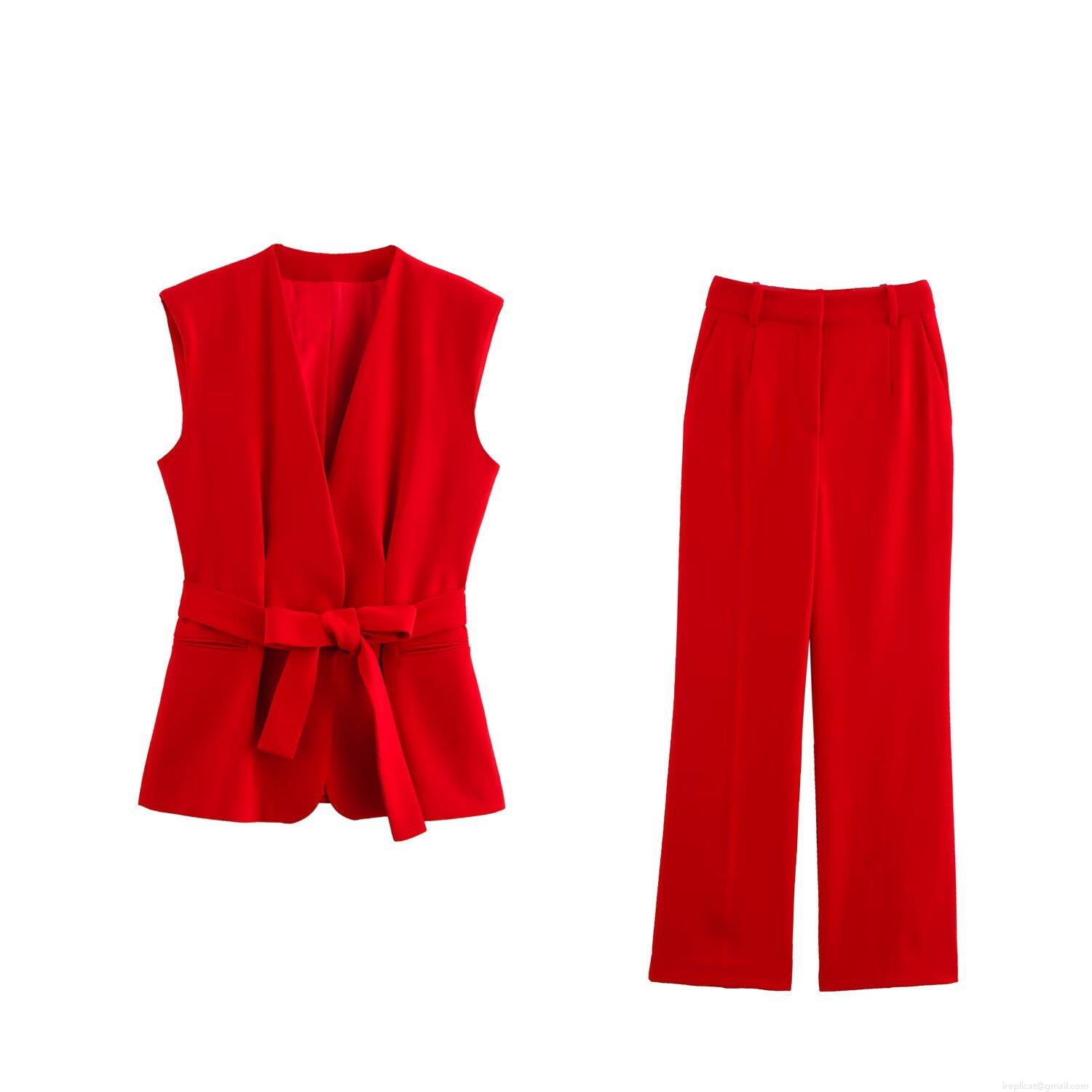 Women's Sleeveless Vest And Wide Leg Pants Two Piece Suit Set Elegant Office Workwear Solid Color Commute Slim Fit Outfits For Ladies Professional Spring Summer Daily Wear Formal Dressy Women's Sleeveless Vest And Wide Leg Pants Two Piece Suit Set Elegant Office Workwear Solid Color Commute Slim Fit Outfits For Ladies Professional Spring Summer Daily Wear Formal Dressy