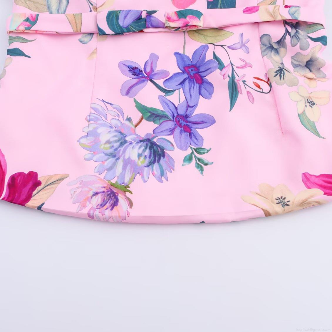 Women\'s Two-Piece Floral Print Set Sexy Tube Top And High Waist Wide Leg Pants Polyester Spandex Pink Flower Vacation Outfits