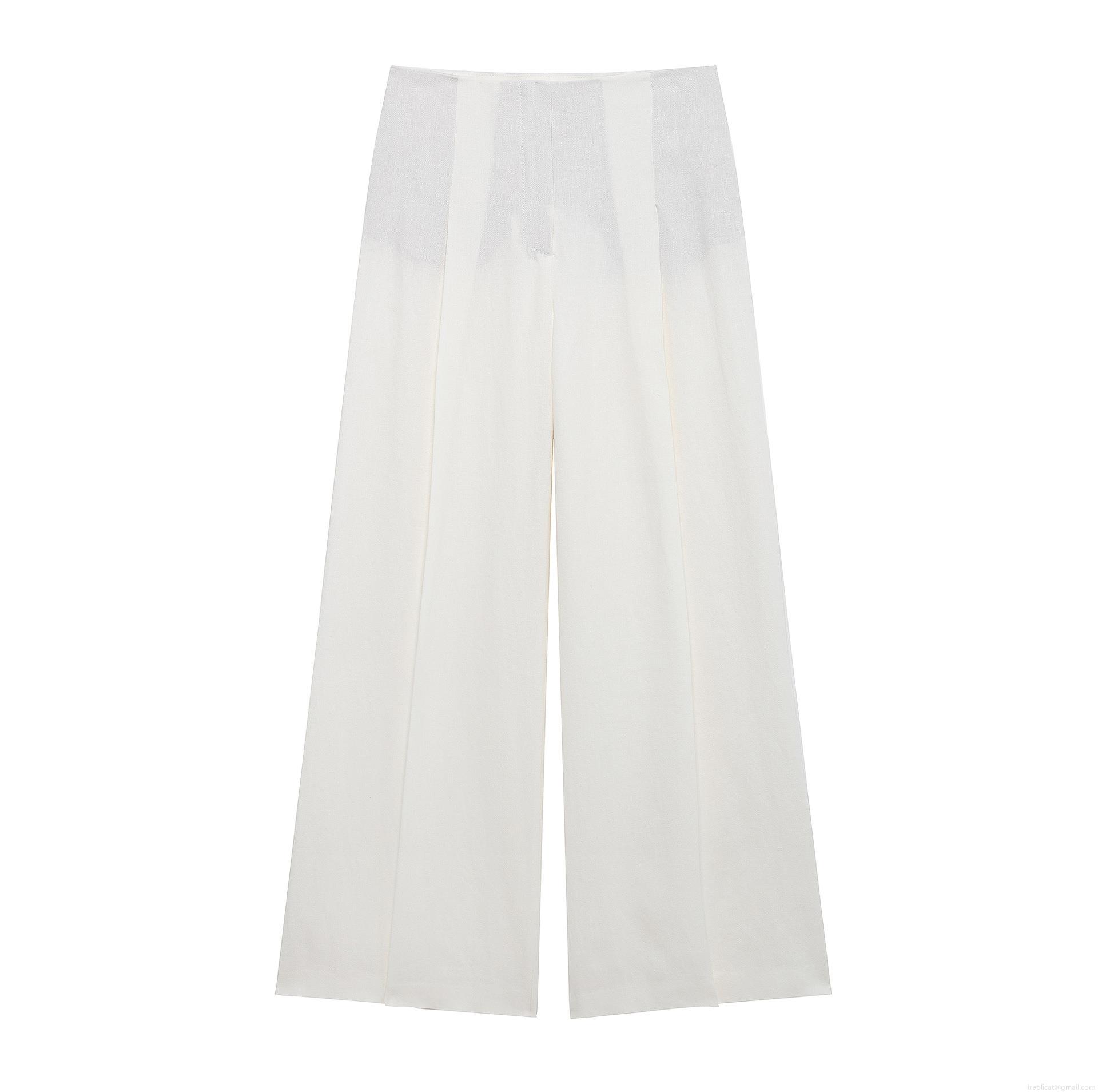 Women's Elegant White Business Suit Set Solid Long Sleeve Belted Blazer and High Waist Wide Leg Pants Polyester Woven Casual Office Career Outfits for Lady Women's Elegant White Business Suit Set Solid Long Sleeve Belted Blazer and High Waist Wide Leg Pants Polyester Woven Casual Office Career Outfits for Lady