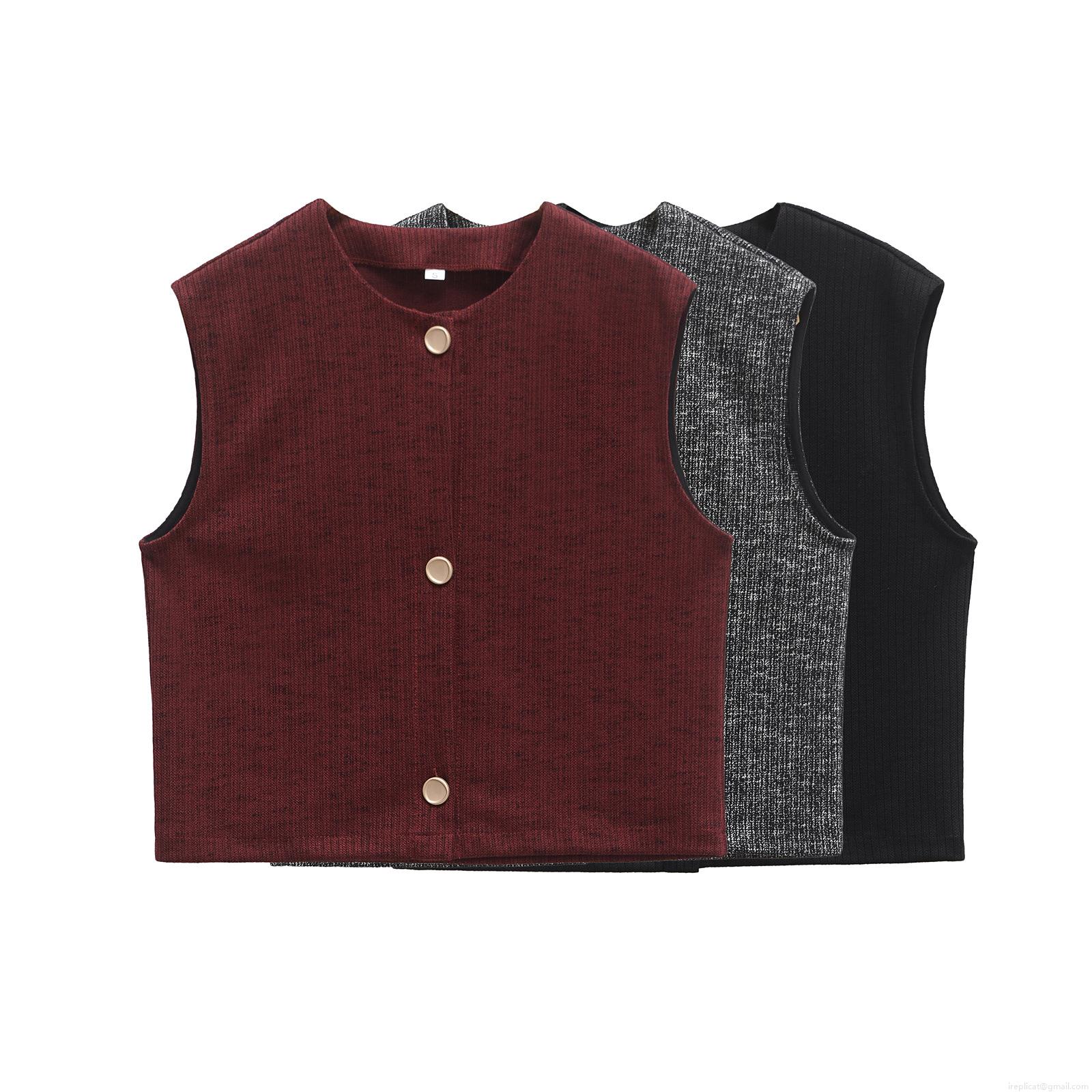 Women's Casual Knit Two Piece Set Sleeveless Single Breasted Vest Top And High Waist Wide Leg Pants Ribbed Solid Loungewear Streetwear Outfits Women's Casual Knit Two Piece Set Sleeveless Single Breasted Vest Top And High Waist Wide Leg Pants Ribbed Solid Loungewear Streetwear Outfits