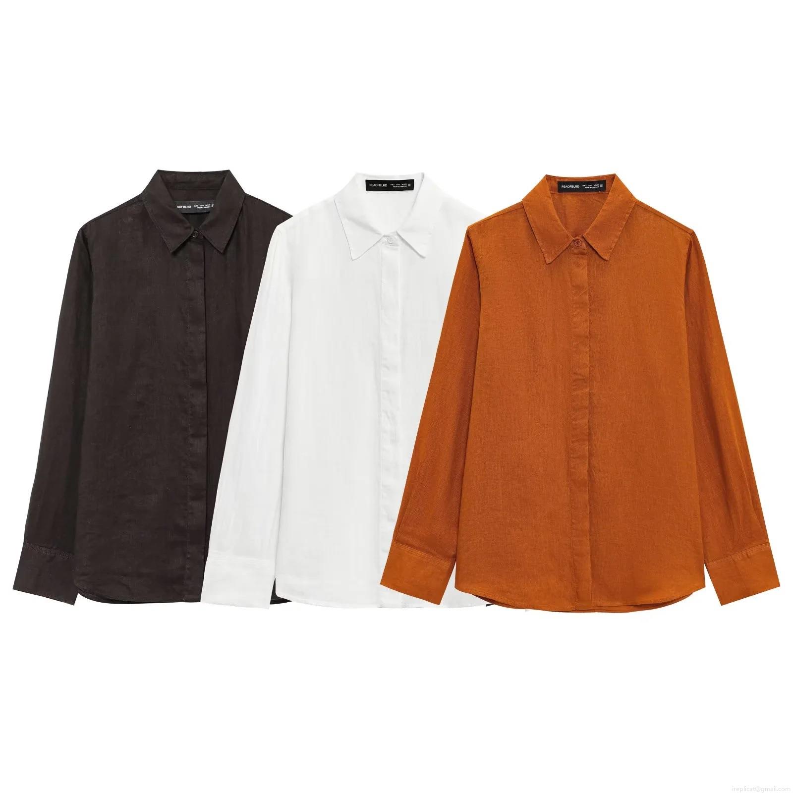 Women's Casual Cotton Linen Two Piece Outfits Long Sleeve Button Down Shirt And High Waist Drawstring Wide Leg Pants Set Lounge Wear Solid Color Women's Casual Cotton Linen Two Piece Outfits Long Sleeve Button Down Shirt And High Waist Drawstring Wide Leg Pants Set Lounge Wear Solid Color