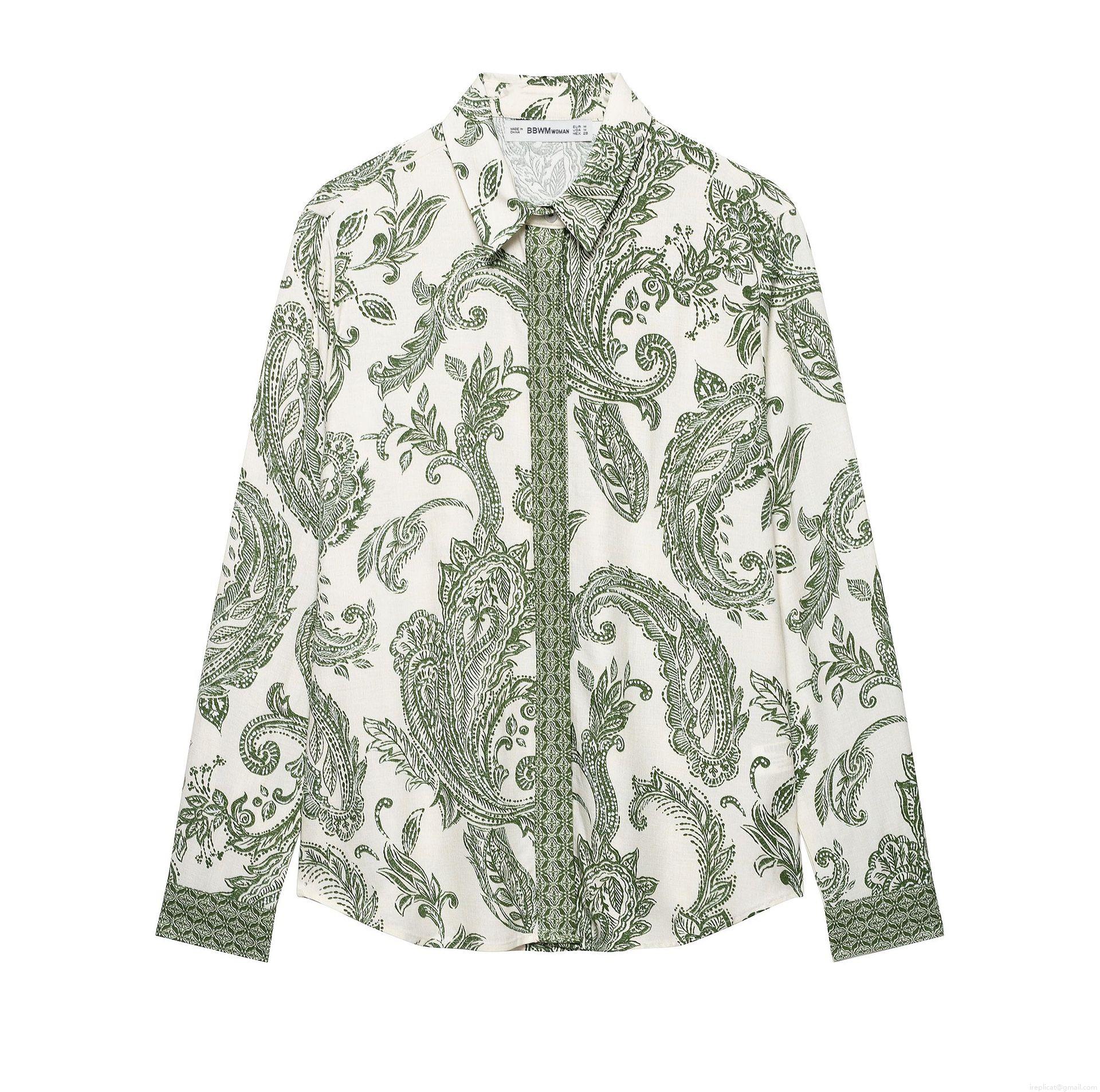 Women Bohemian Paisley Print Long Sleeve Shirt Or Wrap Mini Skirt Two Piece Set Polyester Casual Vacation Boho Style Outfits For Women