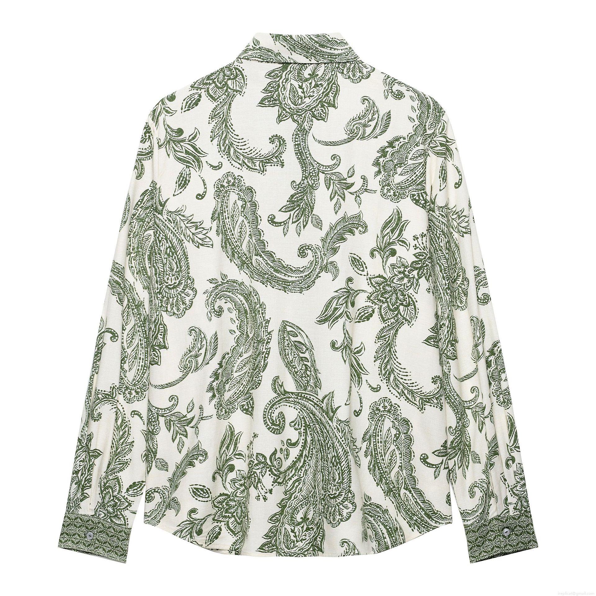 Women Bohemian Paisley Print Long Sleeve Shirt Or Wrap Mini Skirt Two Piece Set Polyester Casual Vacation Boho Style Outfits For Women