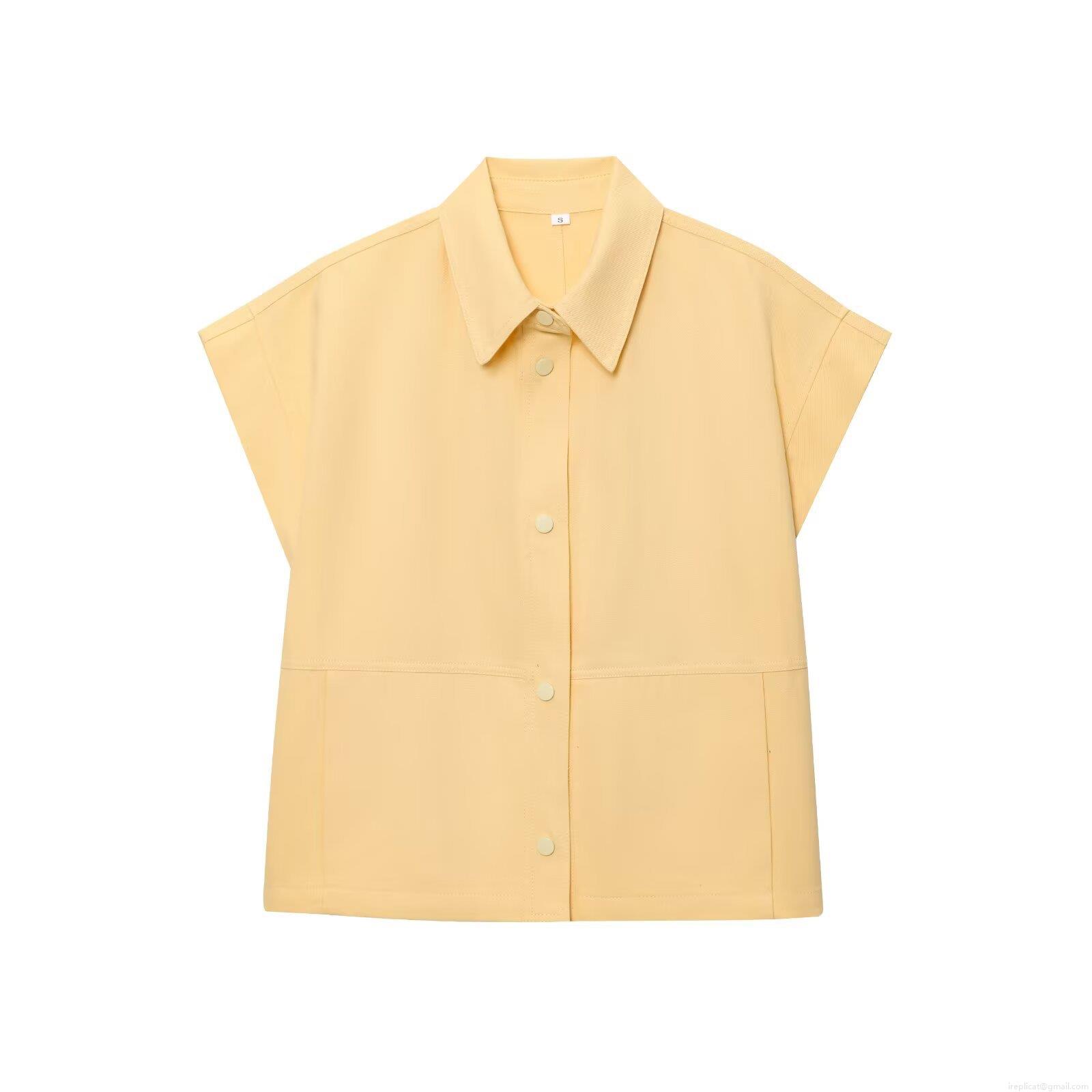 Women's Casual Sleeveless Shirt And Wide Leg Pants Two Piece Set Solid Color Cotton Blend Streetwear High Waist Trousers Summer Outfits For Women Women's Casual Sleeveless Shirt And Wide Leg Pants Two Piece Set Solid Color Cotton Blend Streetwear High Waist Trousers Summer Outfits For Women