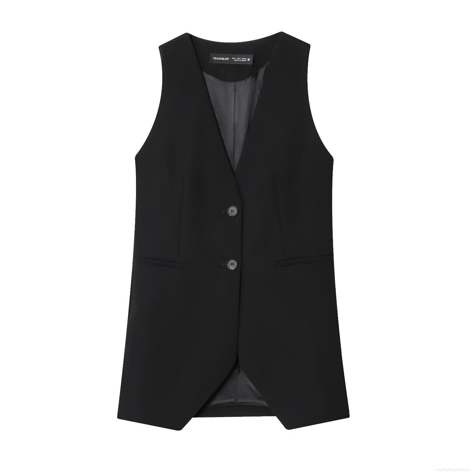 Women\'s 2 Piece Elegant Suit Set V Neck Waistcoat Vest And High Waist Wide Leg Trousers Office Lady Business Casual Outfits Polyester Woven Fabric