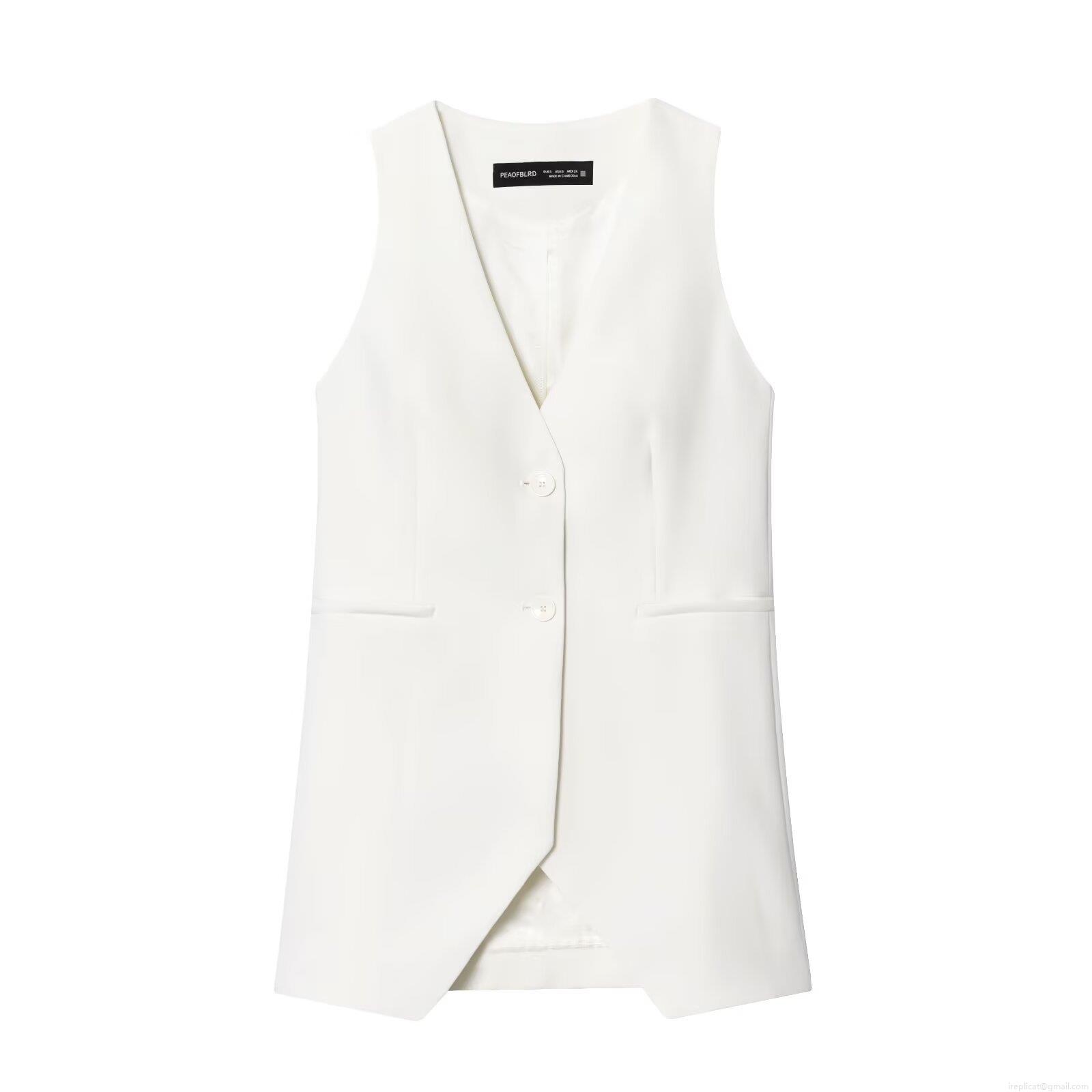 Women\'s 2 Piece Elegant Suit Set V Neck Waistcoat Vest And High Waist Wide Leg Trousers Office Lady Business Casual Outfits Polyester Woven Fabric