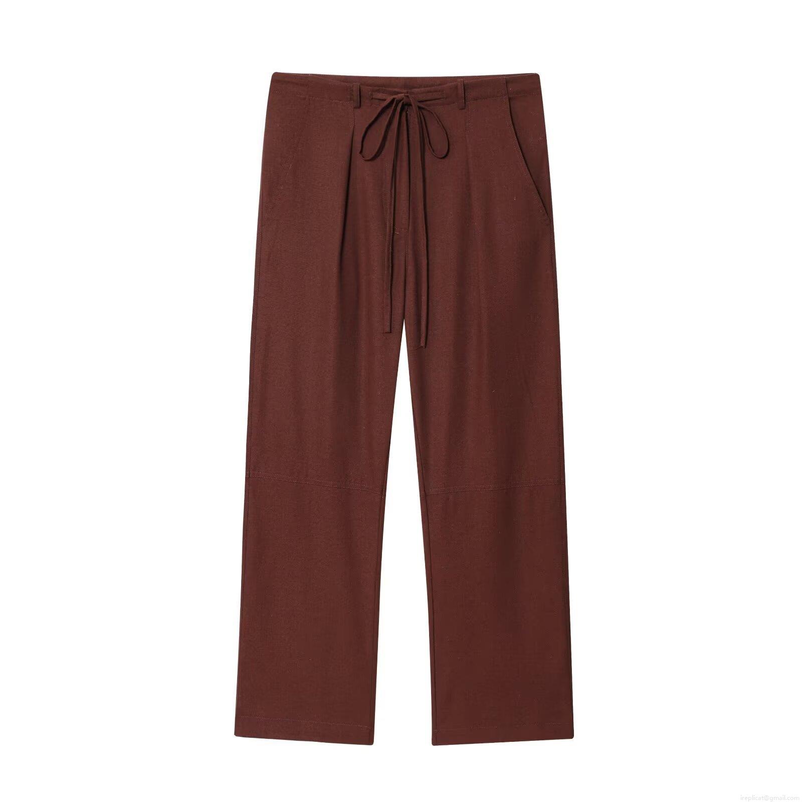 Women Casual Two Piece Outfits Polyester Shirt and Pants Set Solid Color Long Sleeve Pockets Drawstring Streetwear Loungewear for Lady