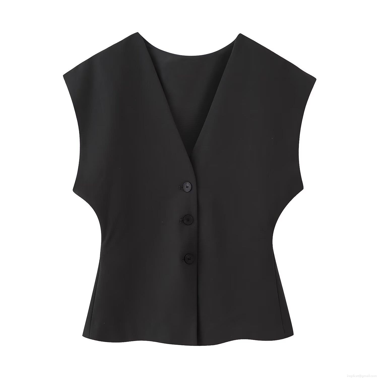 Women's 2 Piece Set Elegant V Neck Sleeveless Vest Top and High Waisted Wide Leg Pants with Bow Belt Polyester Solid Color Casual Business Streetwear Outfit for Women Women's 2 Piece Set Elegant V Neck Sleeveless Vest Top and High Waisted Wide Leg Pants with Bow Belt Polyester Solid Color Casual Business Streetwear Outfit for Women