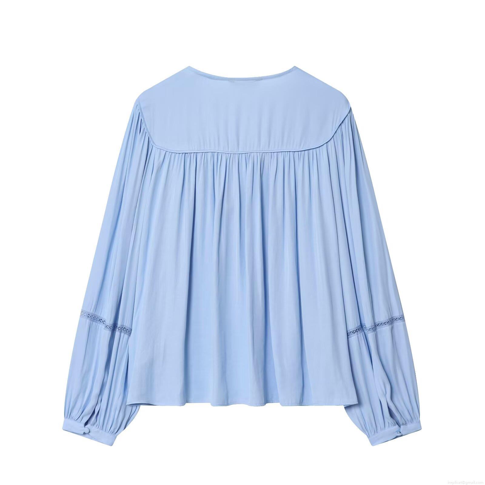 Women\'s 2 Piece Elegant Casual Sets Long Sleeve Pleated V-Neck Tie Blouse Tops and High Waist Satin Wide Leg Pants Outfits Fashion Streetwear Party Set Women\'s 2 Piece Elegant Casual Sets Long Sleeve Pleated V-Neck Tie Blouse Tops and High Waist Satin Wide Leg Pants Outfits Fashion Streetwear Party Set