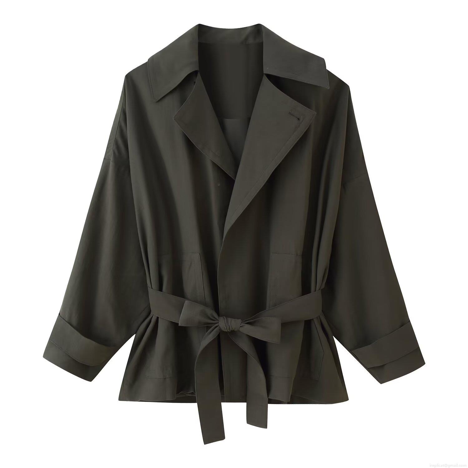 Women Autumn Fashion Two Piece Set Belted Lapel Jacket and High Waist Pleated Wide Leg Trousers Polyester Elegant Pants Suit for Women Office Streetwear Women Autumn Fashion Two Piece Set Belted Lapel Jacket and High Waist Pleated Wide Leg Trousers Polyester Elegant Pants Suit for Women Office Streetwear