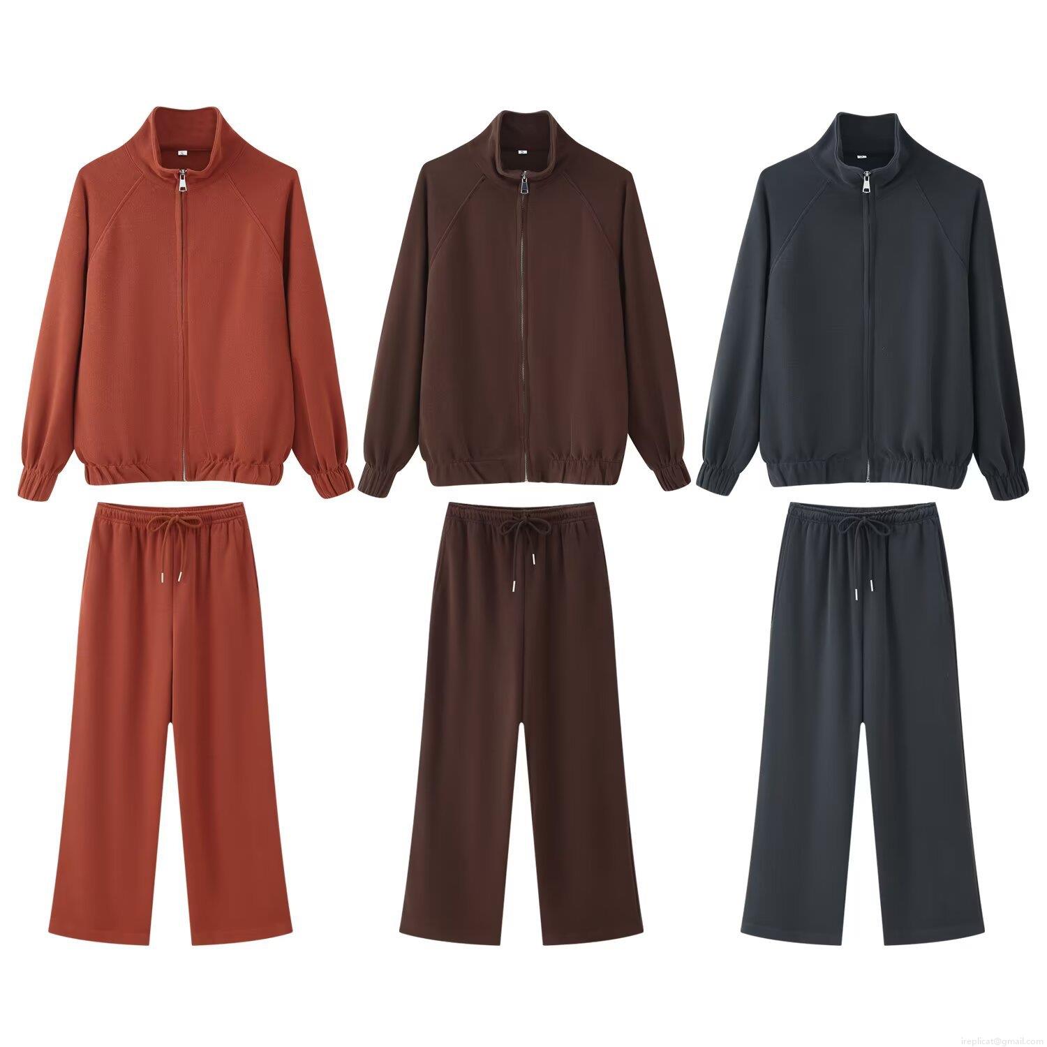 Women Two Piece Set Casual Half Zip Stand Collar Sweatshirt High Waisted Wide Leg Pants Soft Knit Polyester Tracksuit Loungewear Suits Fall Fashion Women Two Piece Set Casual Half Zip Stand Collar Sweatshirt High Waisted Wide Leg Pants Soft Knit Polyester Tracksuit Loungewear Suits Fall Fashion